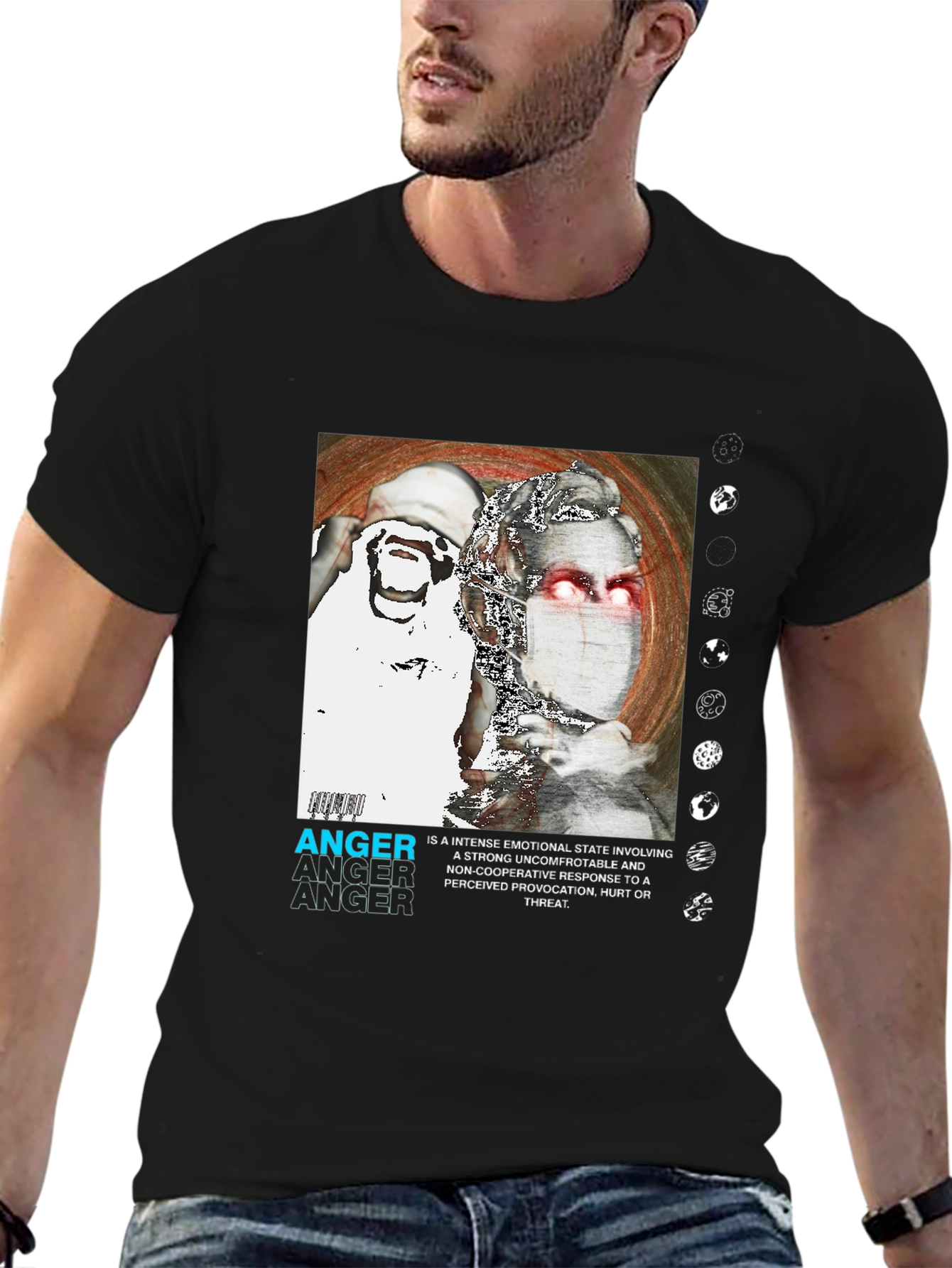 Anger Graphic Print T-Shirt - Modern Streetwear
