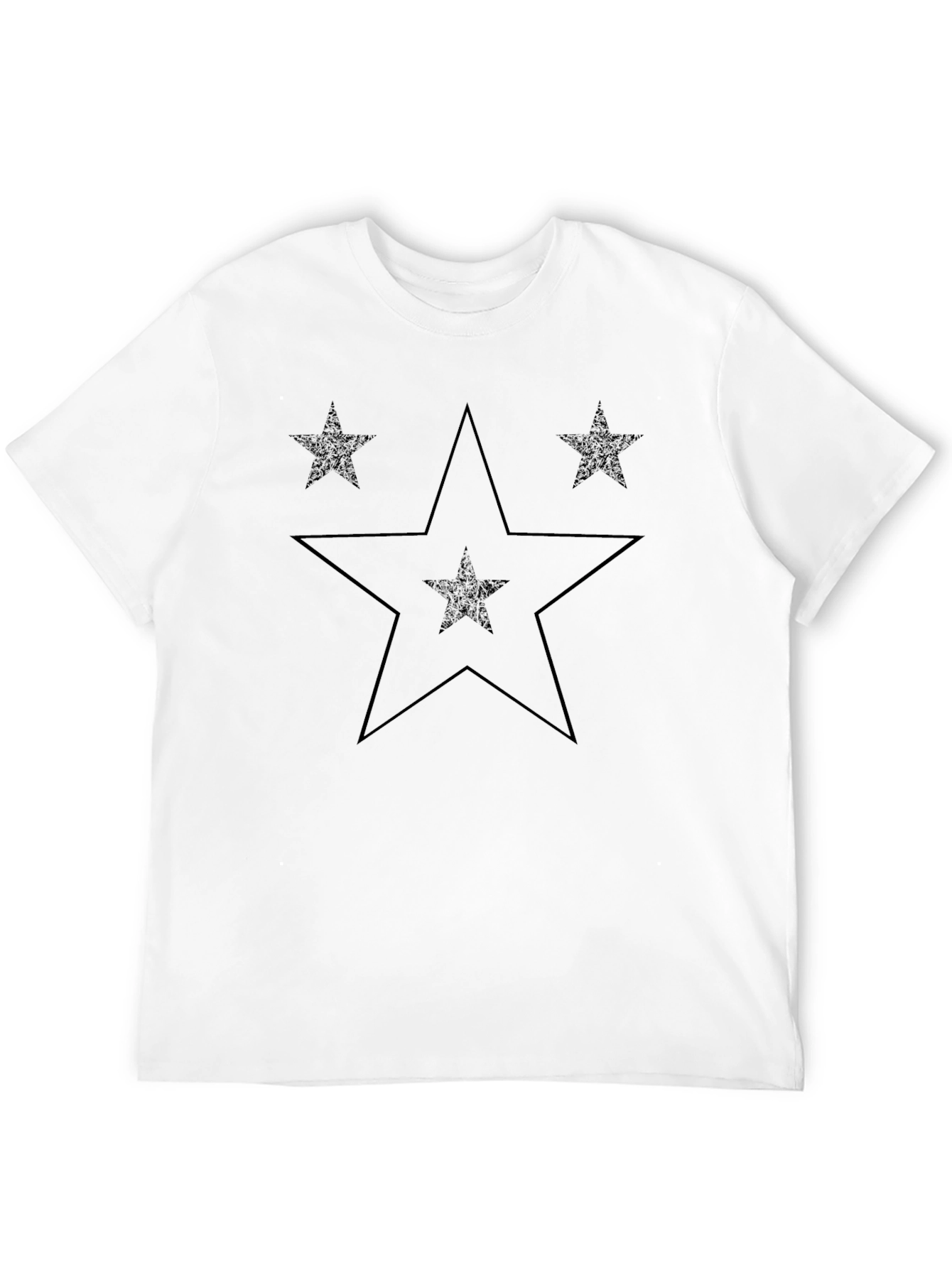 Star Graphic Print Black T-Shirt