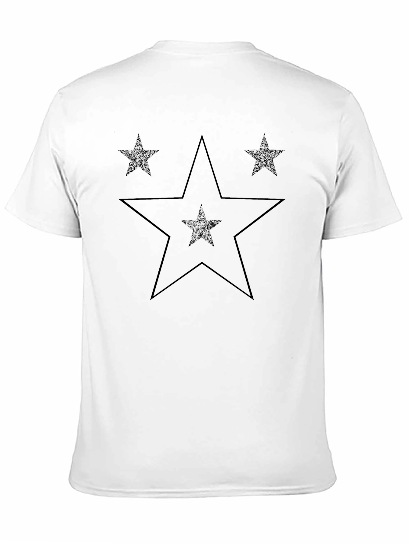 Star Graphic Print Black T-Shirt