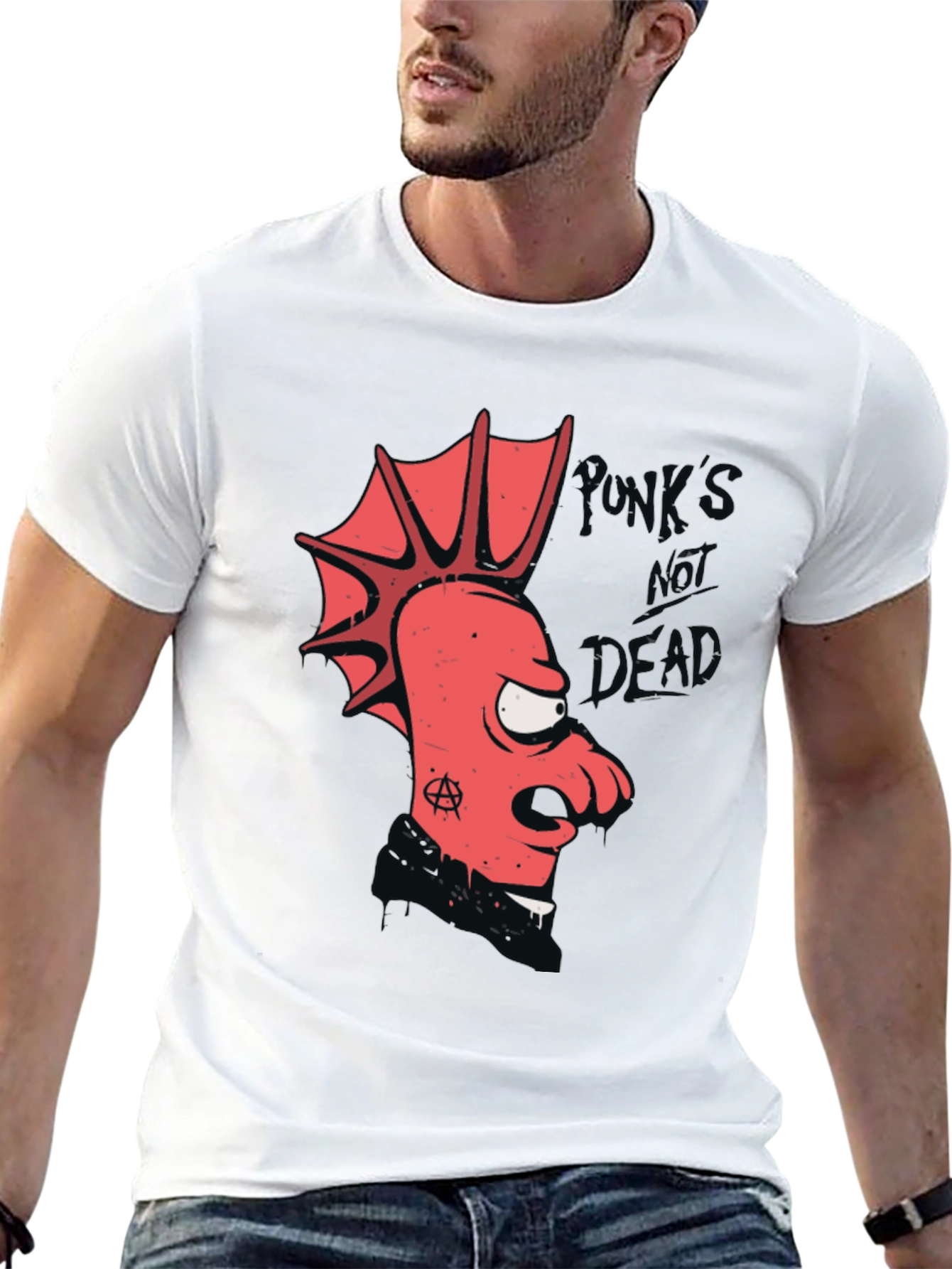 Futurama Zoidberg Punk Rocker Graphic T-Shirt
