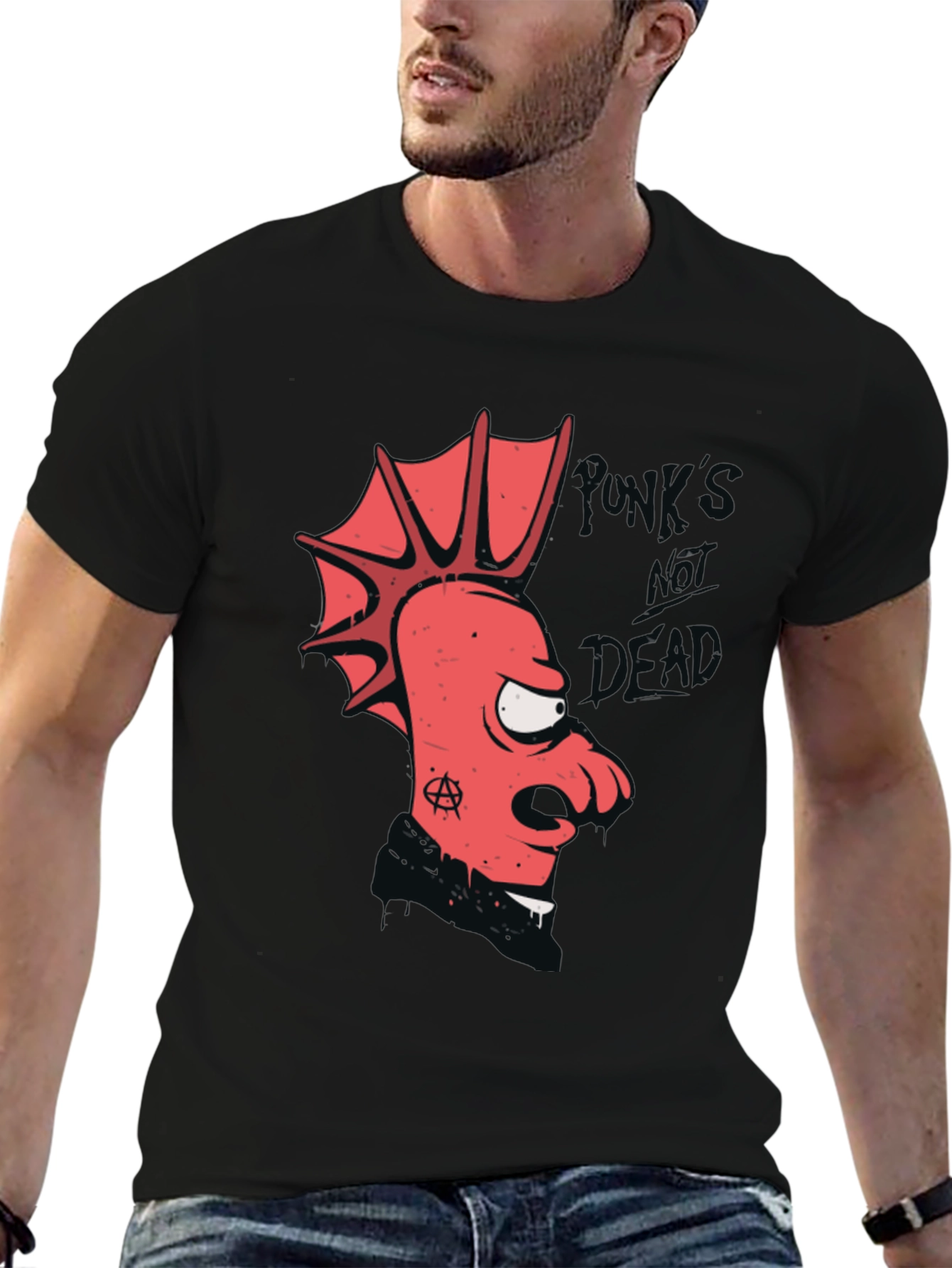 Futurama Zoidberg Punk Rocker Graphic T-Shirt