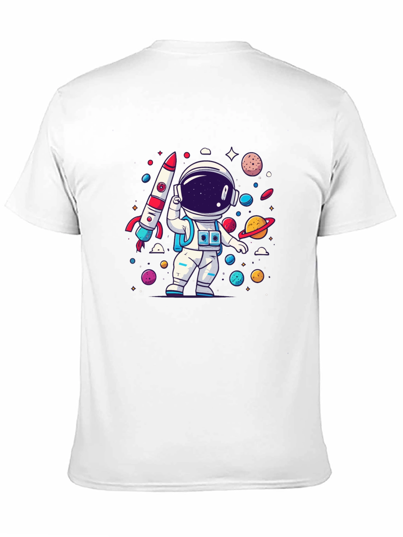 Astronaut Cartoon Graphic T-Shirt
