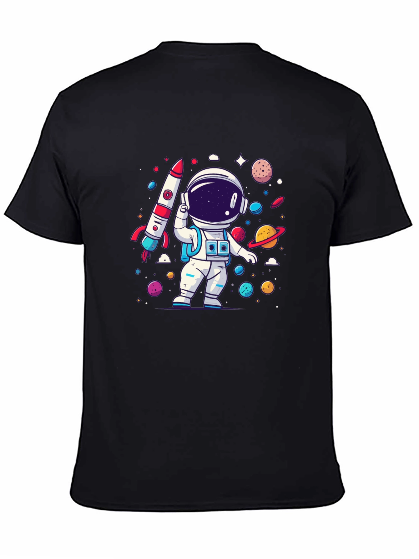 Astronaut Cartoon Graphic T-Shirt