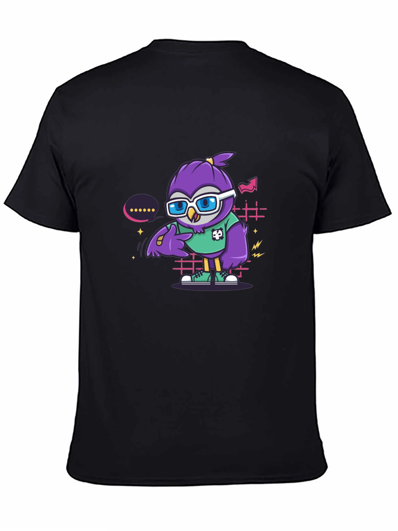 Cool Owl Graphic Tee - Trendy Cartoon Style