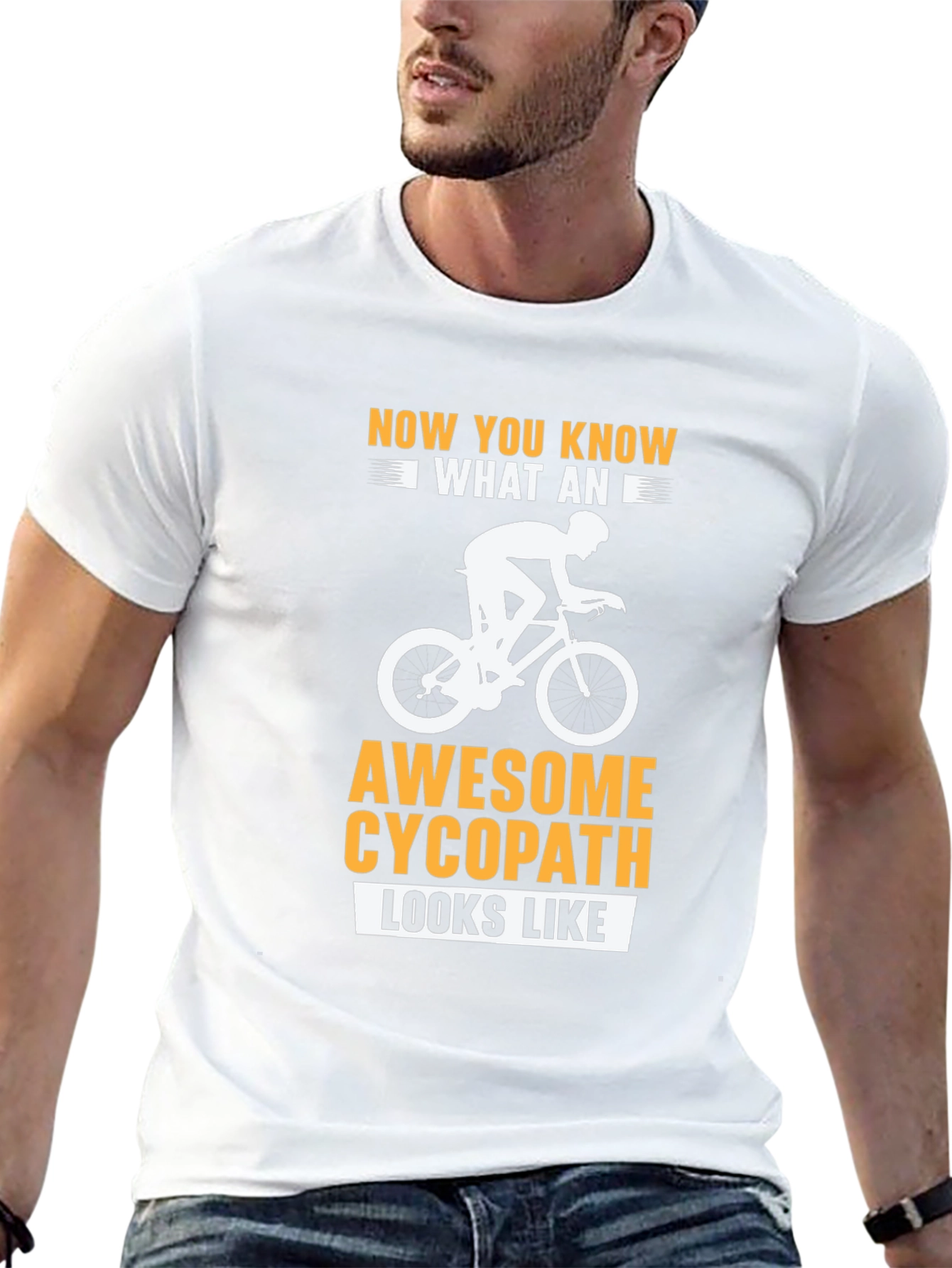 Awesome Cycopath Cyclist Black T-Shirt