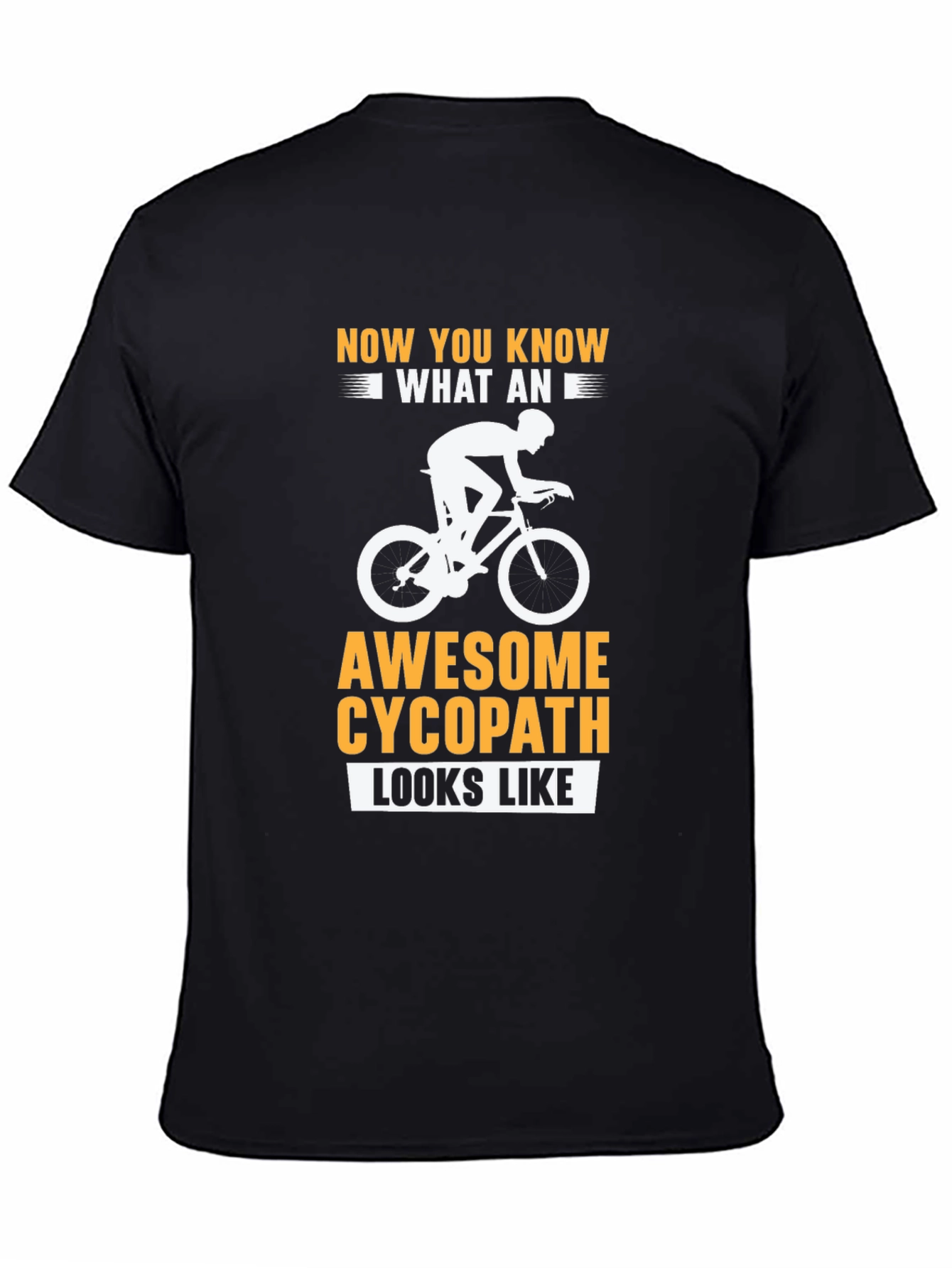 Awesome Cycopath Cyclist Black T-Shirt