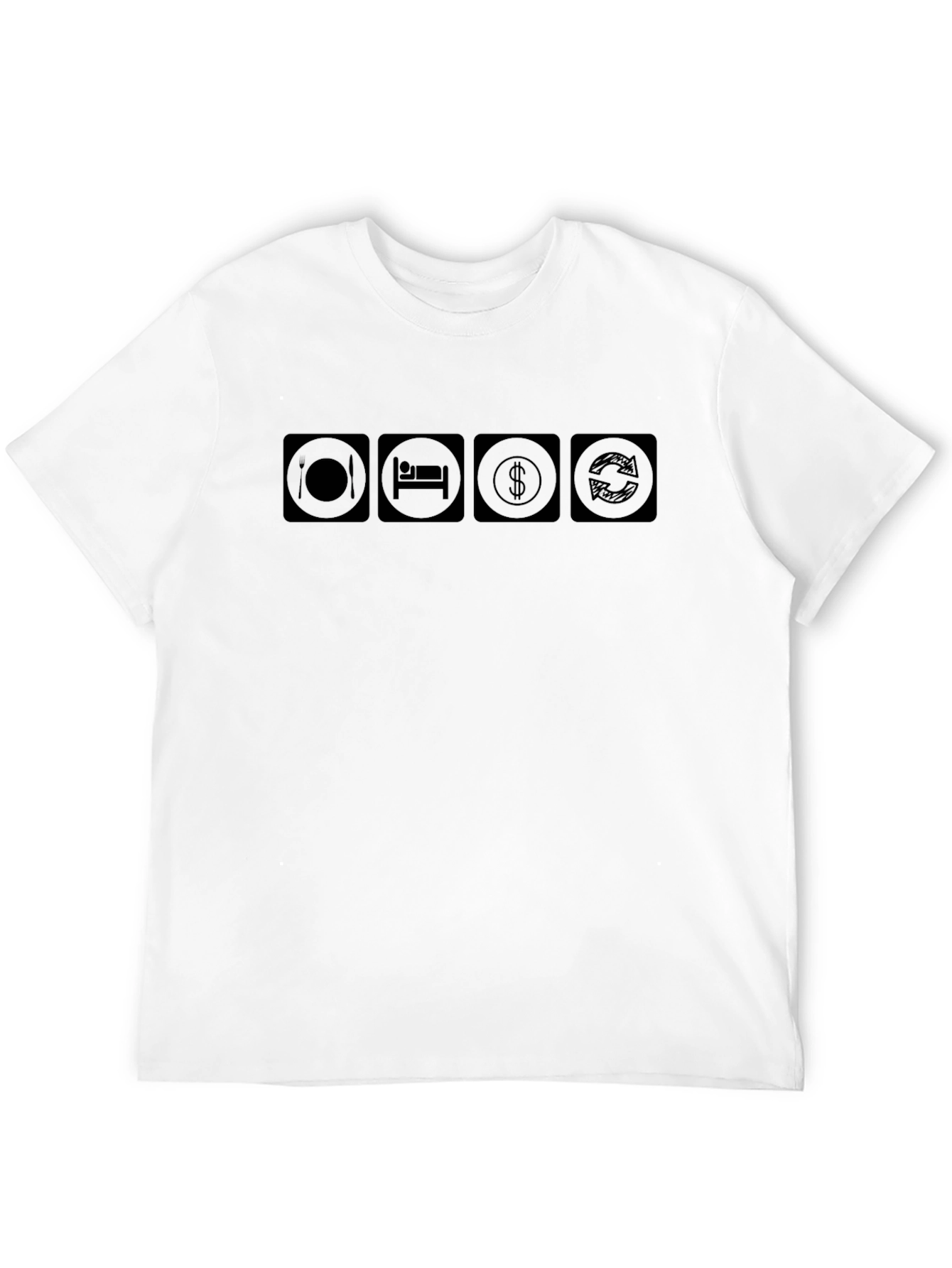 Eat Sleep Hustle Repeat Black T-Shirt