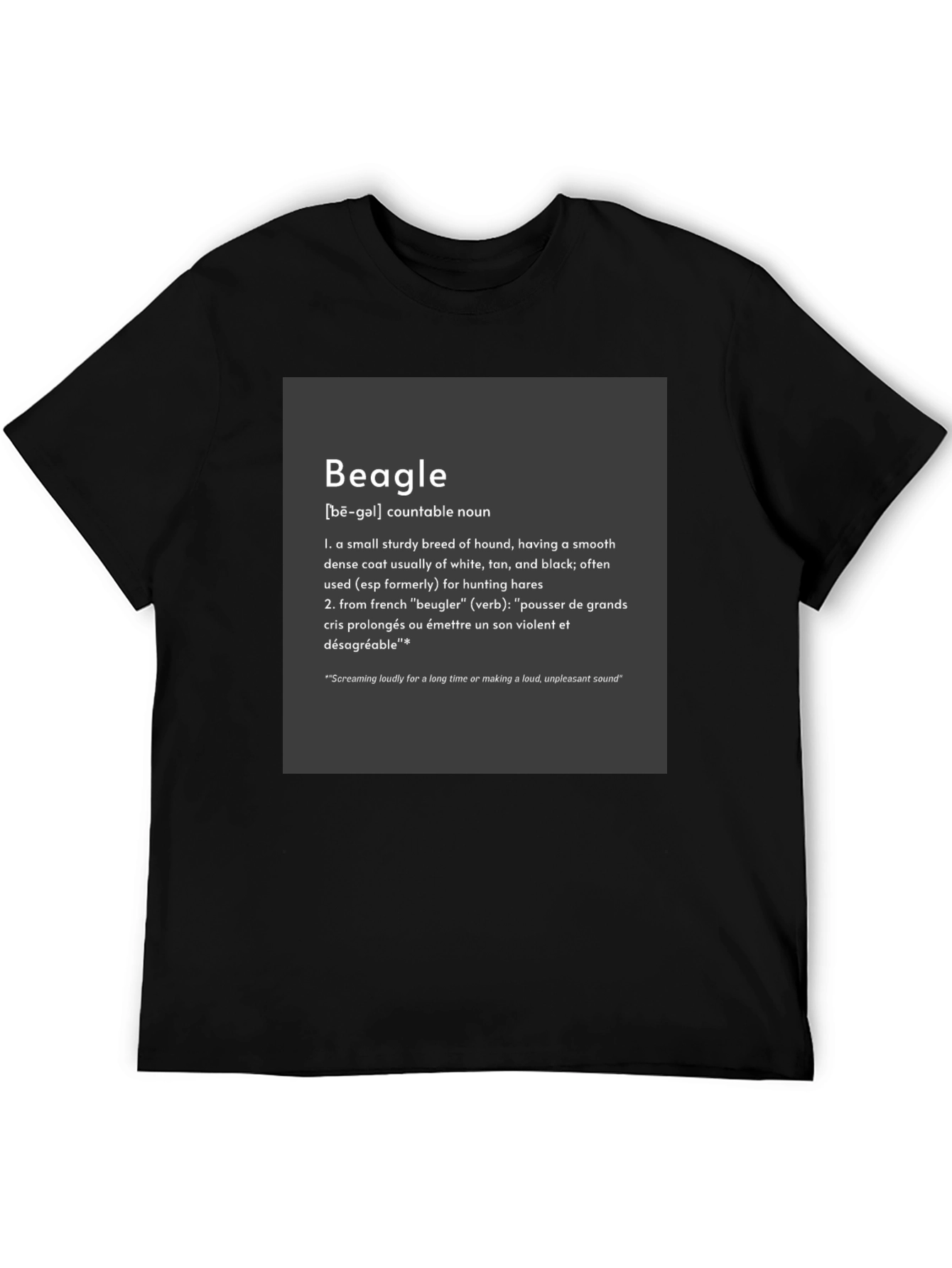 Beagle Definition Graphic Tee - Dog Lover Apparel