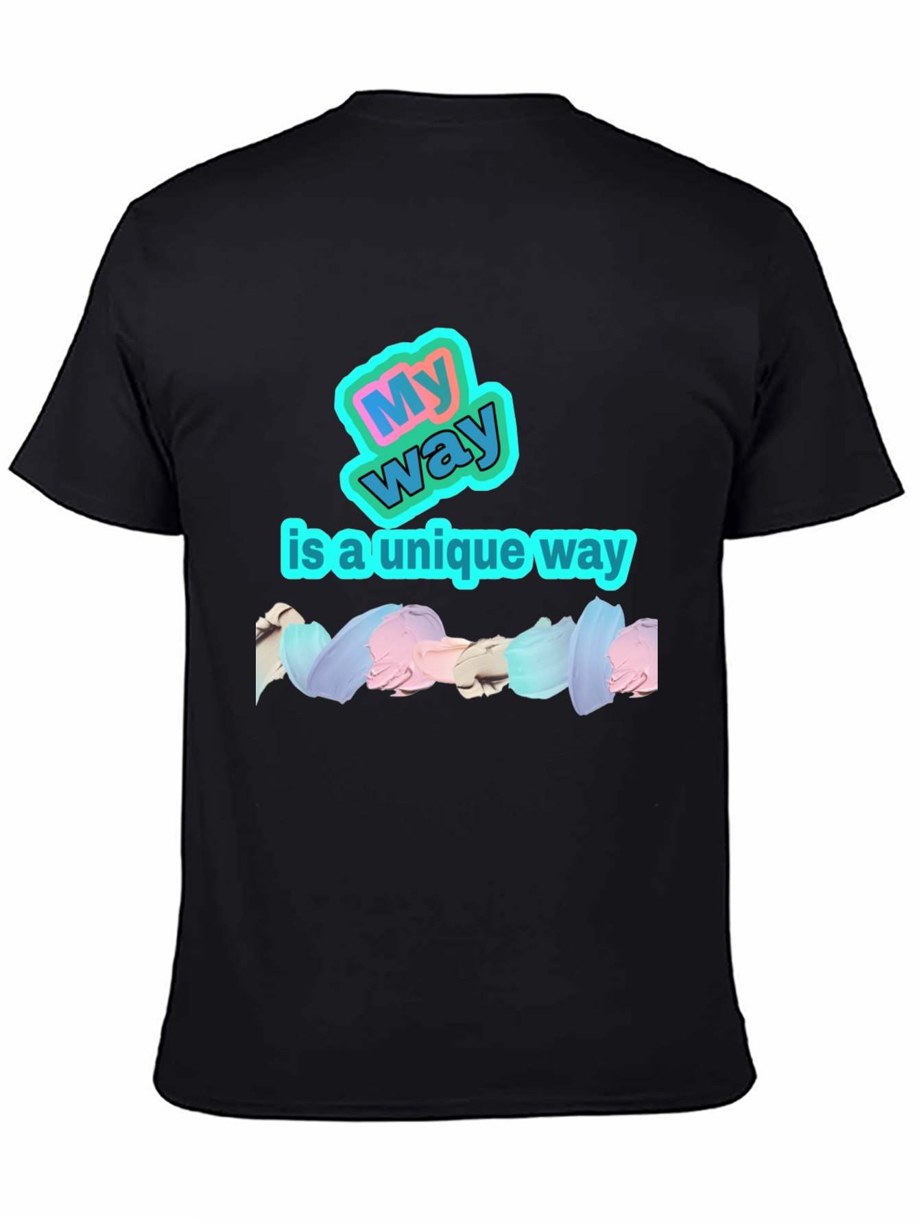 My Way Unique Black Graphic T-Shirt