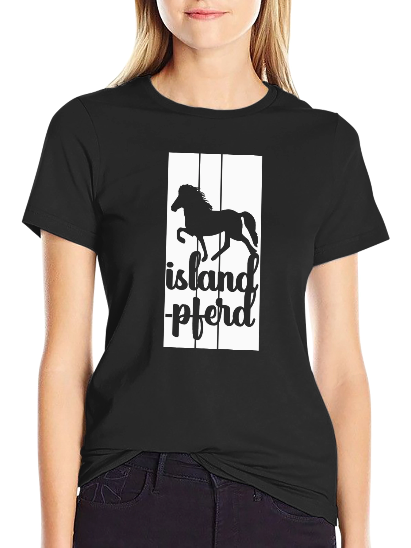 Icelandic Horse Black T-Shirt