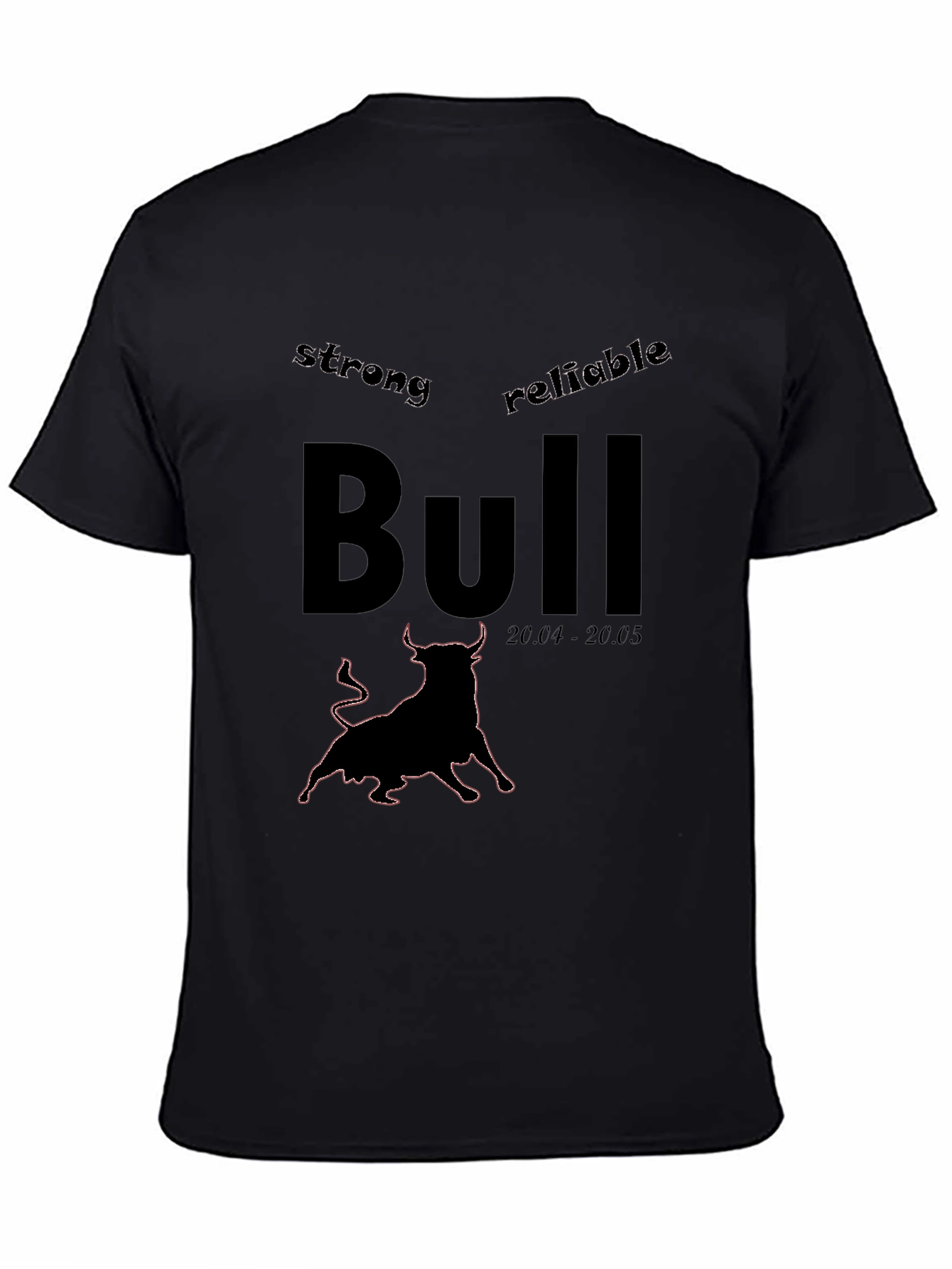 Bull Zodiac Black Graphic Tee - Strong & Reliable