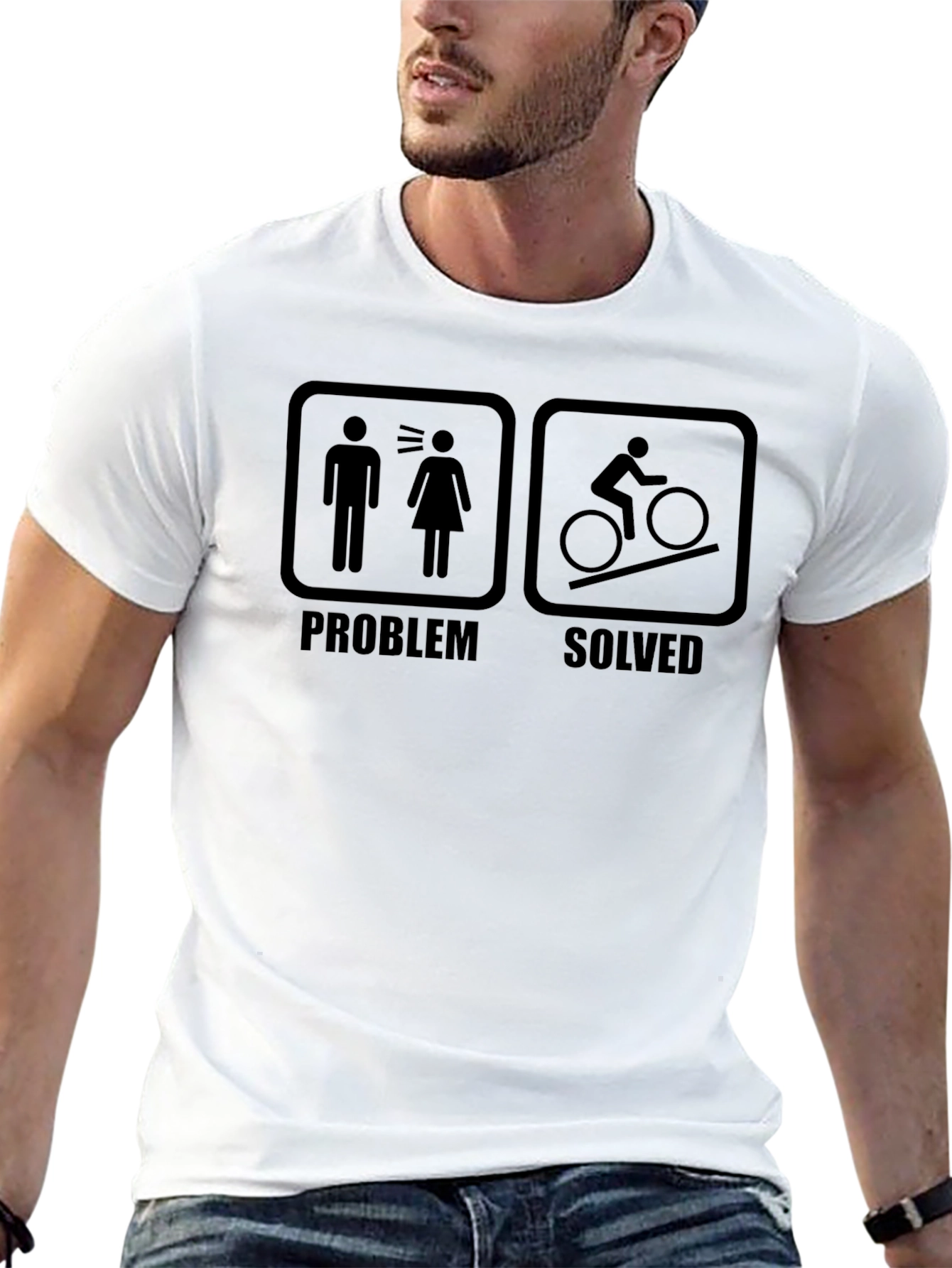 Problem Solved Cycling T-Shirt - Humorous Biker Tee