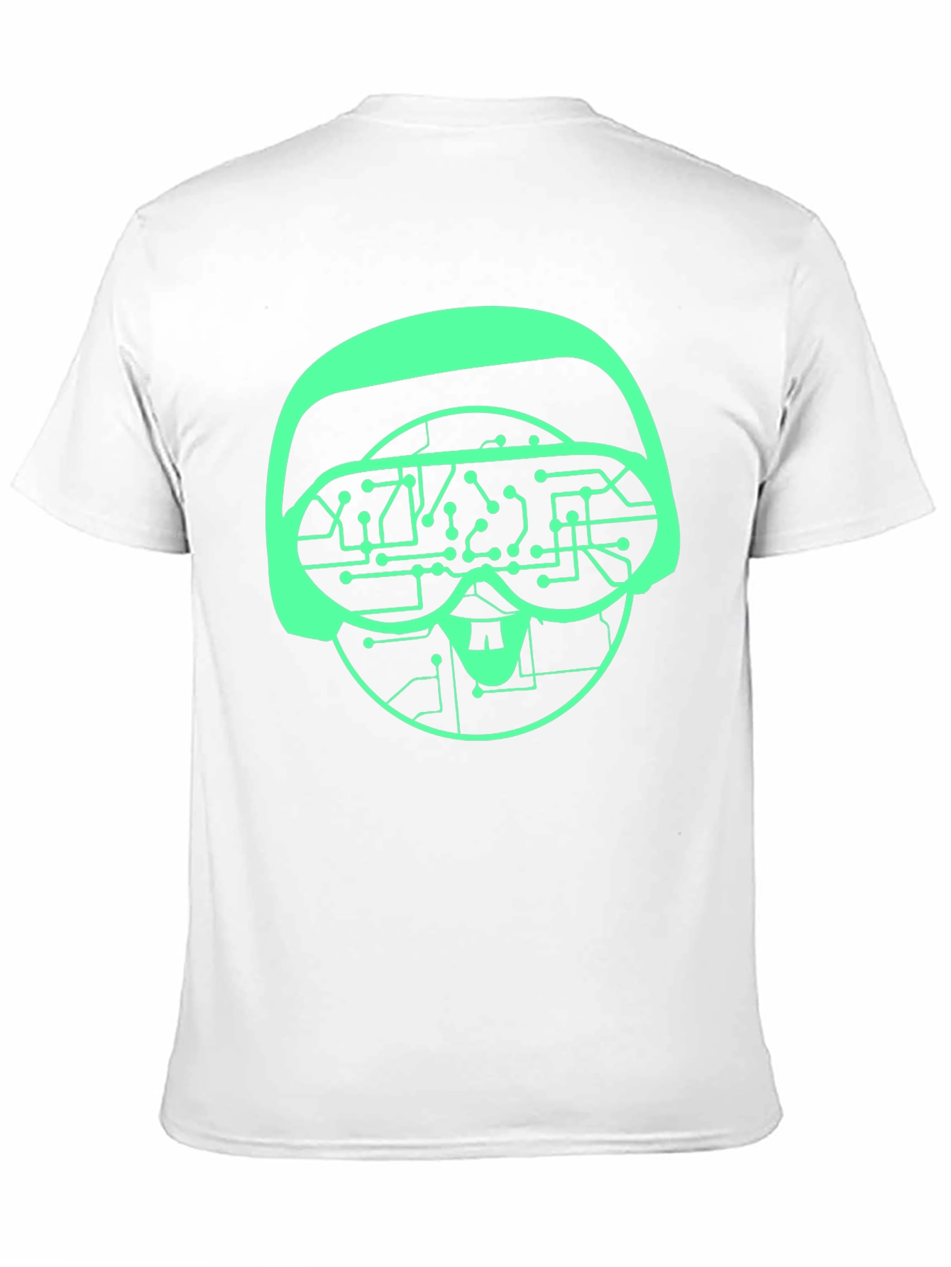 Tech Skull Graphic Tee - VR Headset Circuit Design