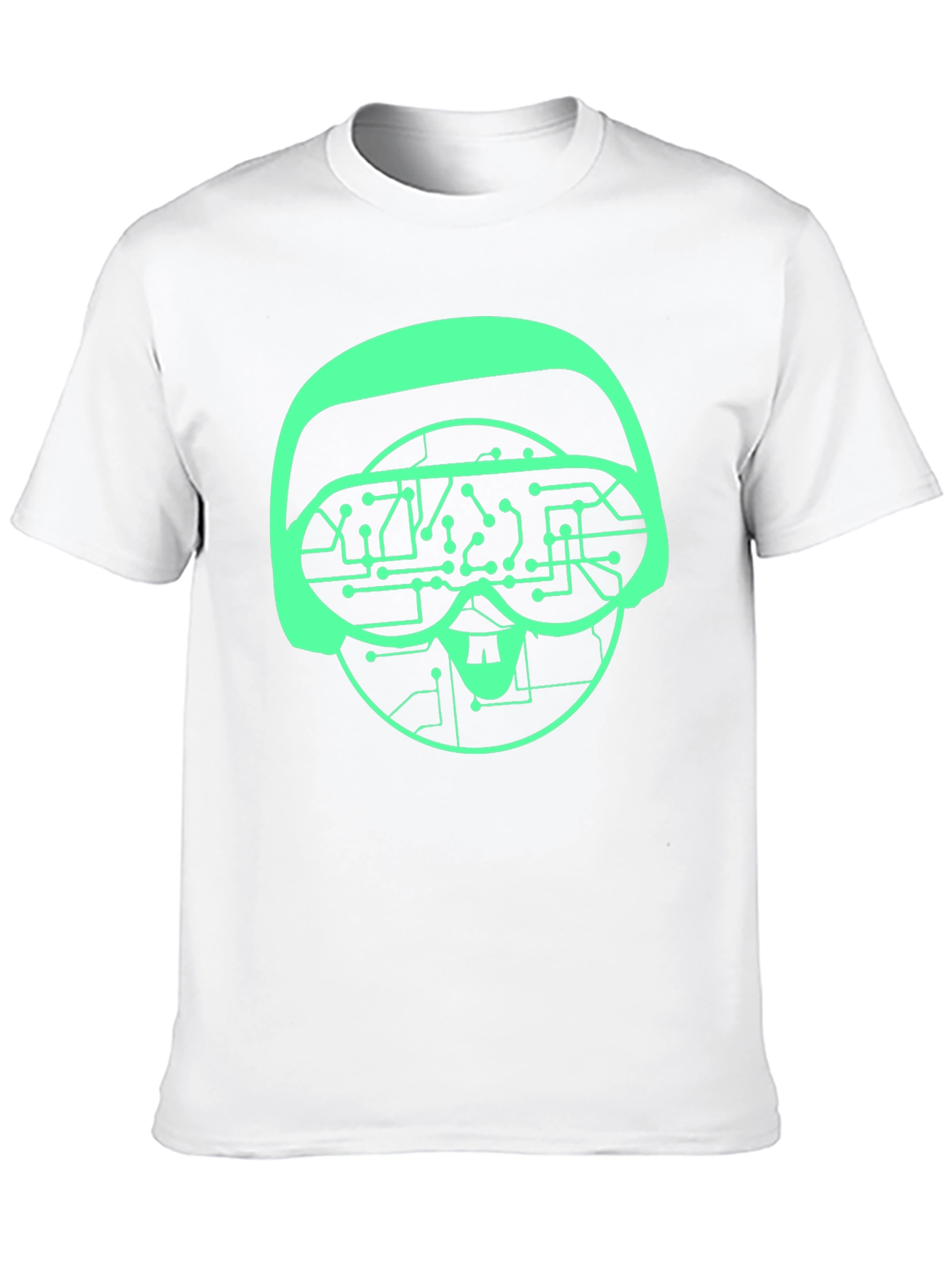 Tech Skull Graphic Tee - VR Headset Circuit Design