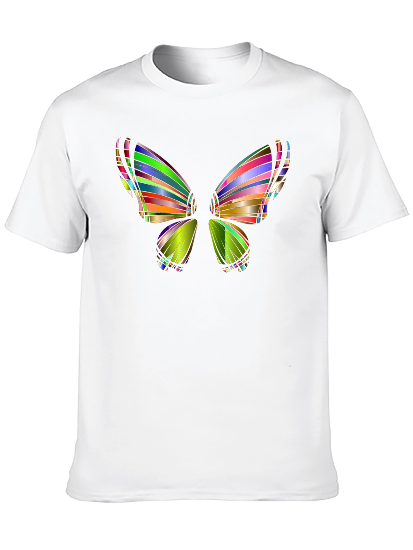 Abstract Butterfly Graphic Mens Black T-Shirt