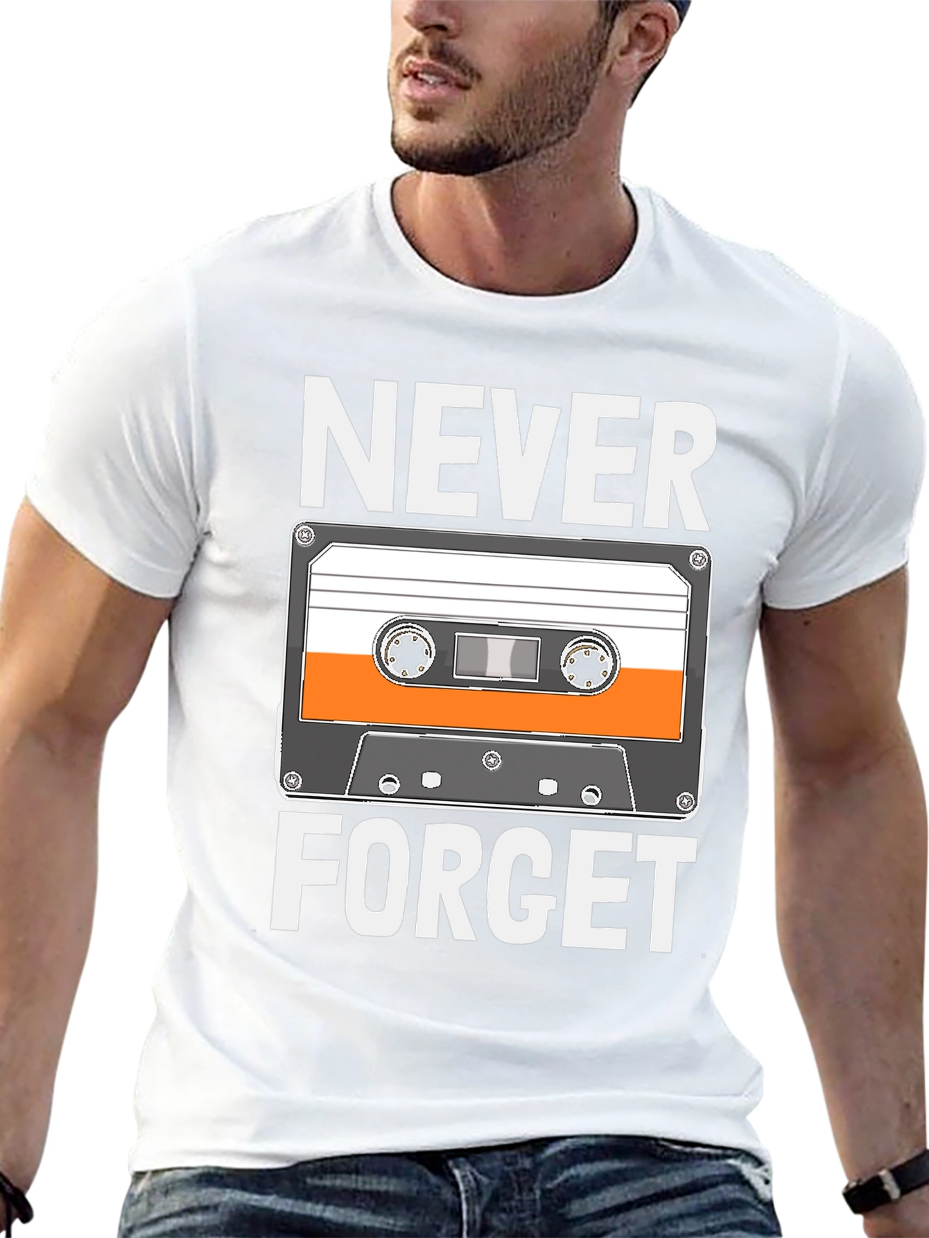 Retro Cassette Tape T-Shirt - Never Forget