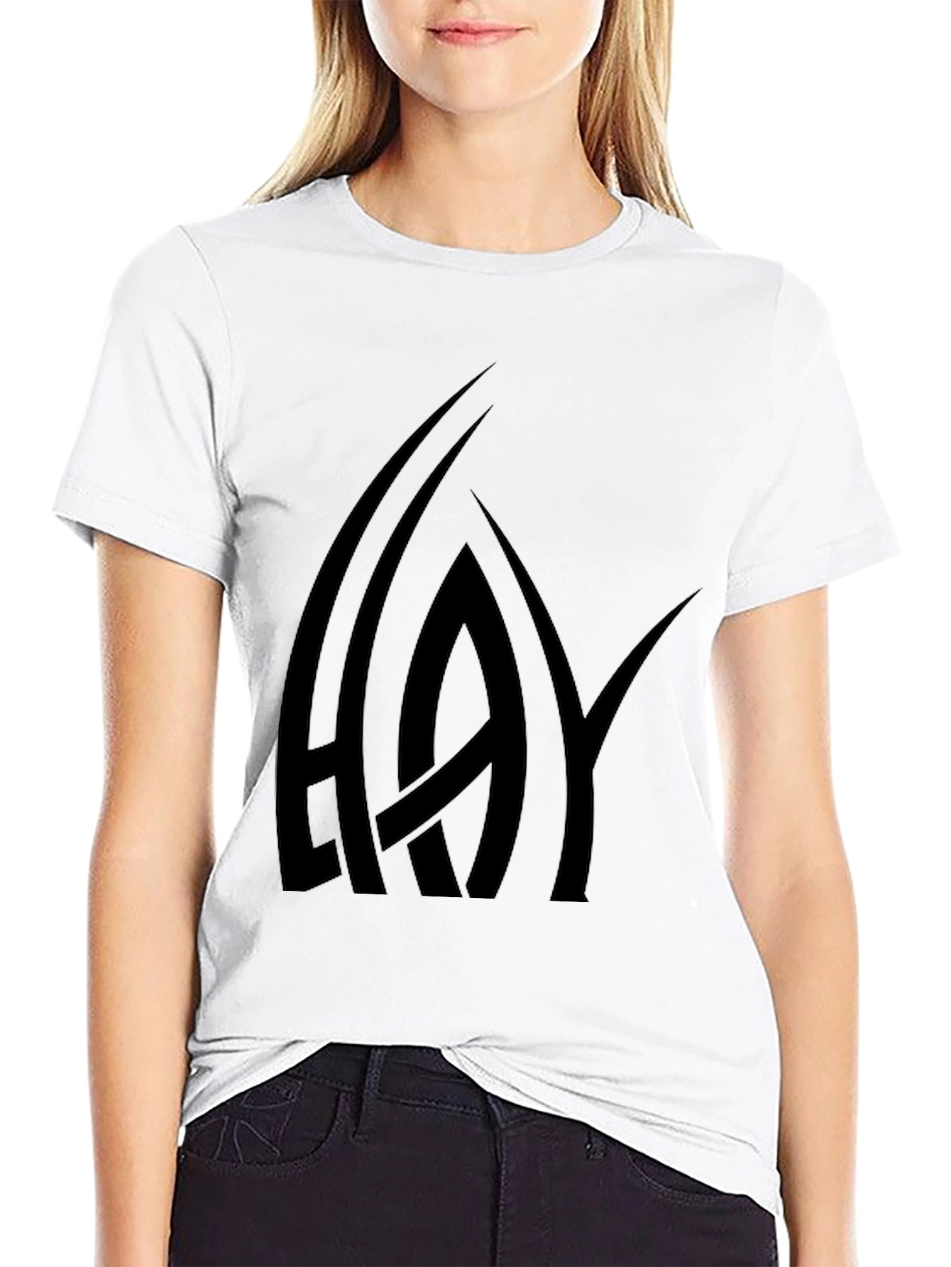 Black HAY Graphic Print T-Shirt