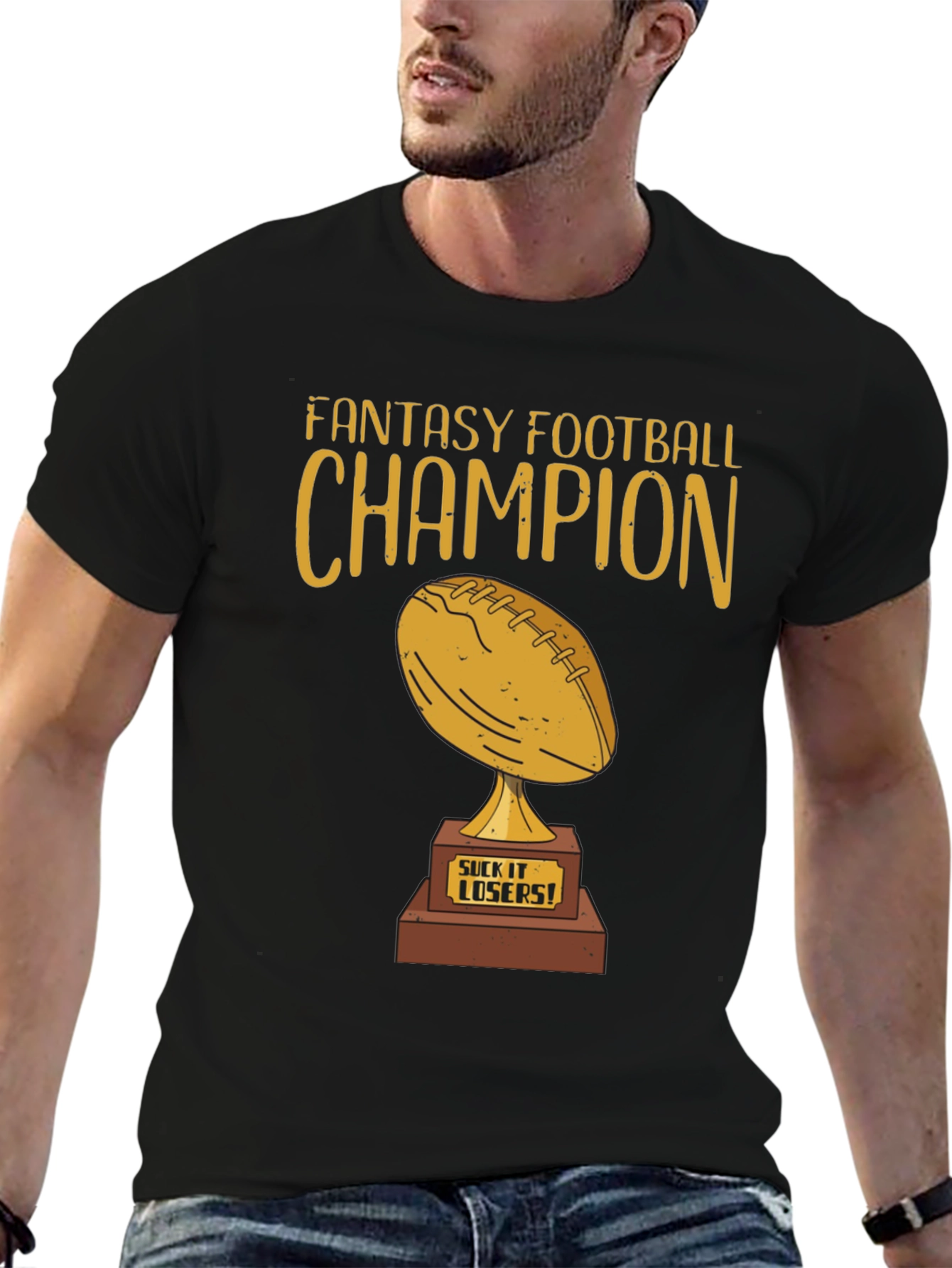 Fantasy Football Champion T-Shirt - Winners Trophy Design