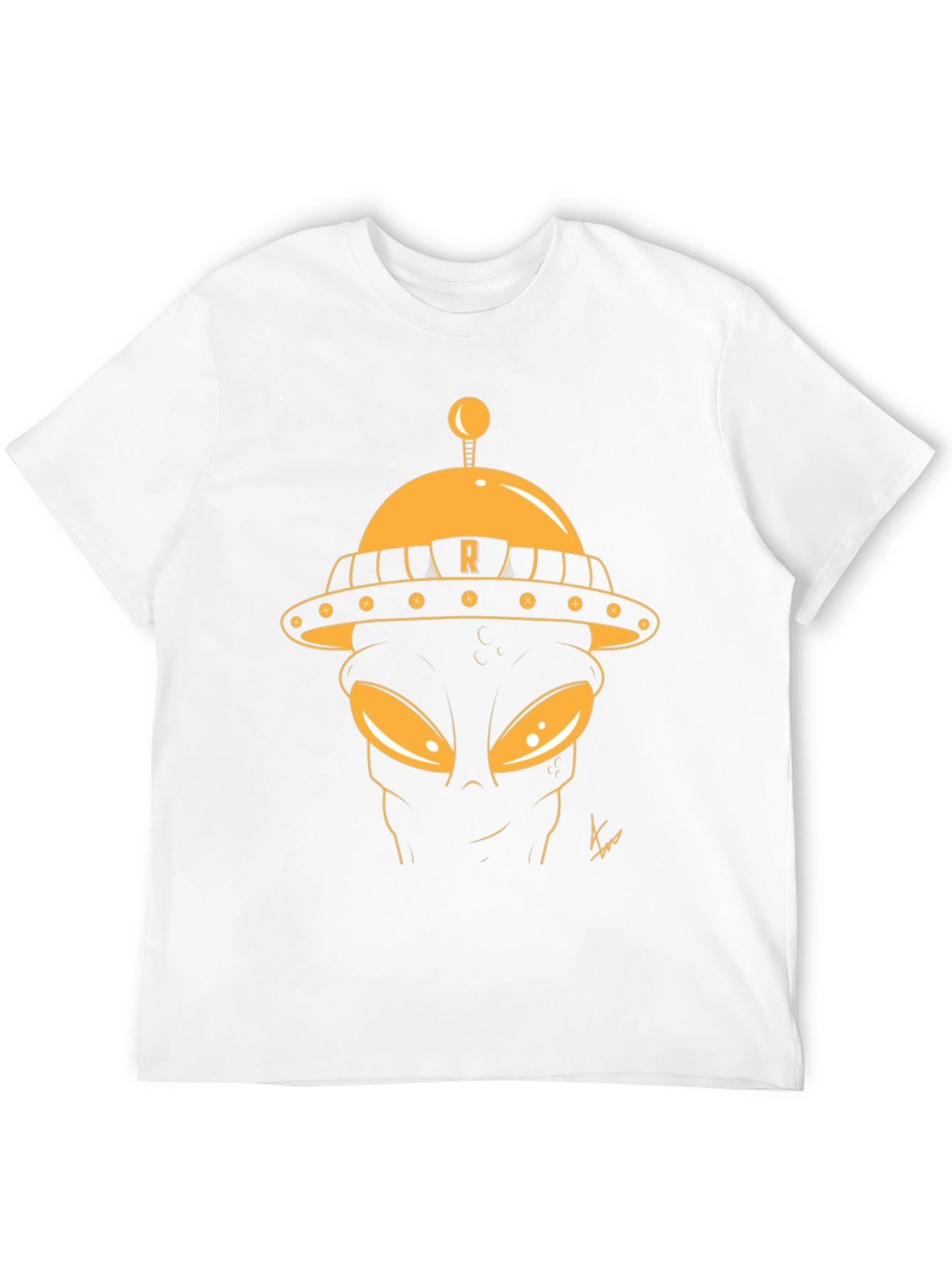Retro Alien Graphic Tee - Black Cotton