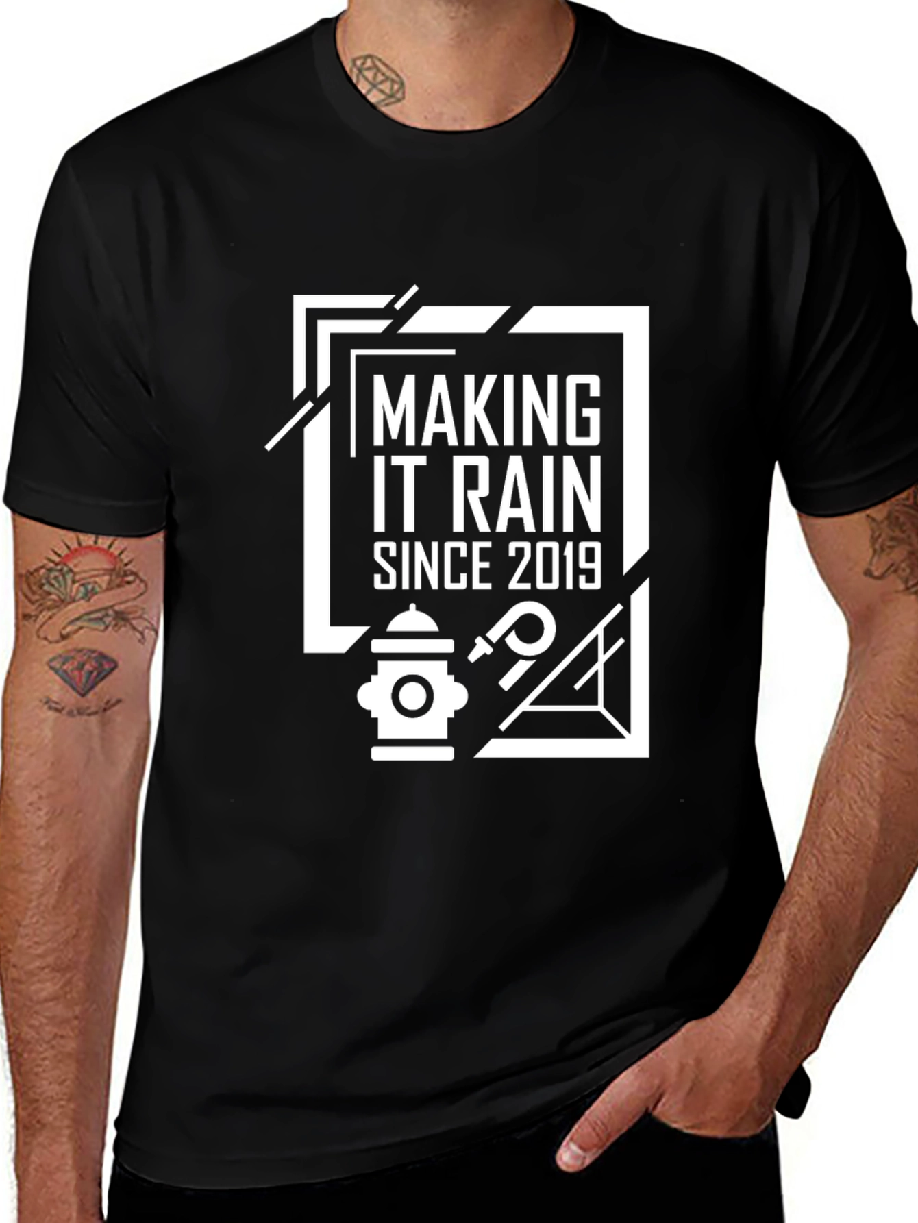 Making It Rain Since 2019 Black T-Shirt
