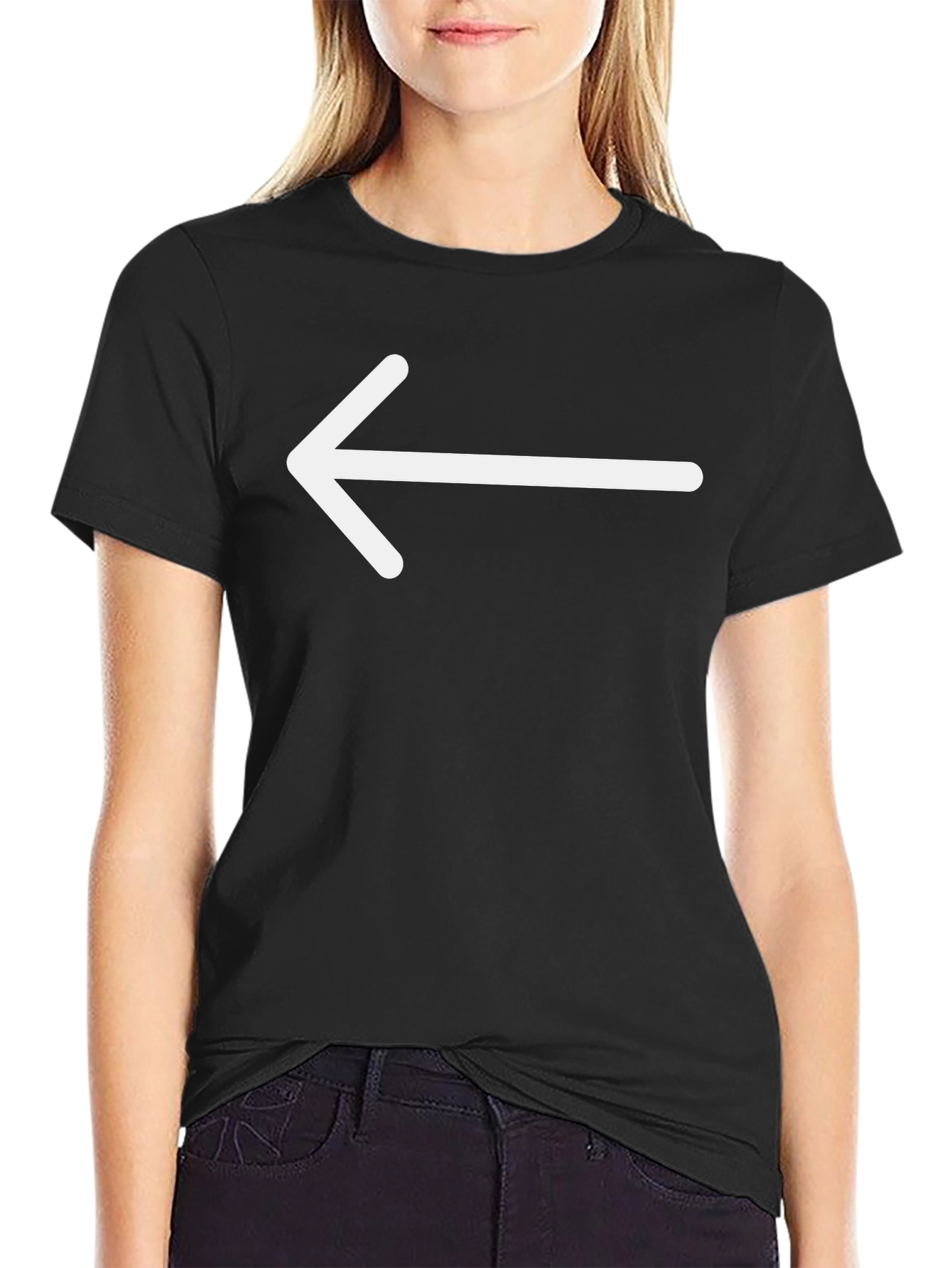 Left Arrow Graphic Tee - Casual Style