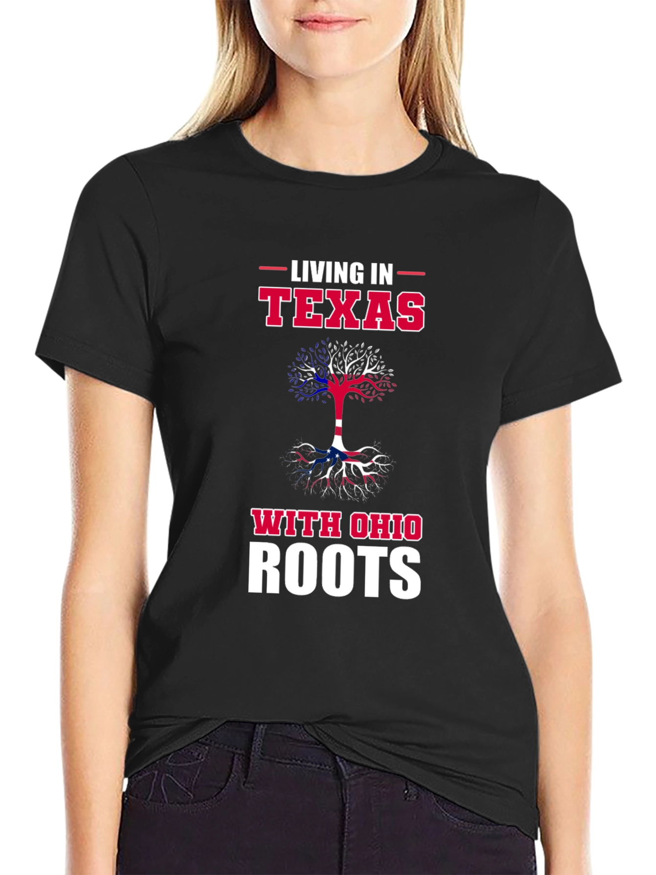 Living in Texas With Ohio Roots T-Shirt