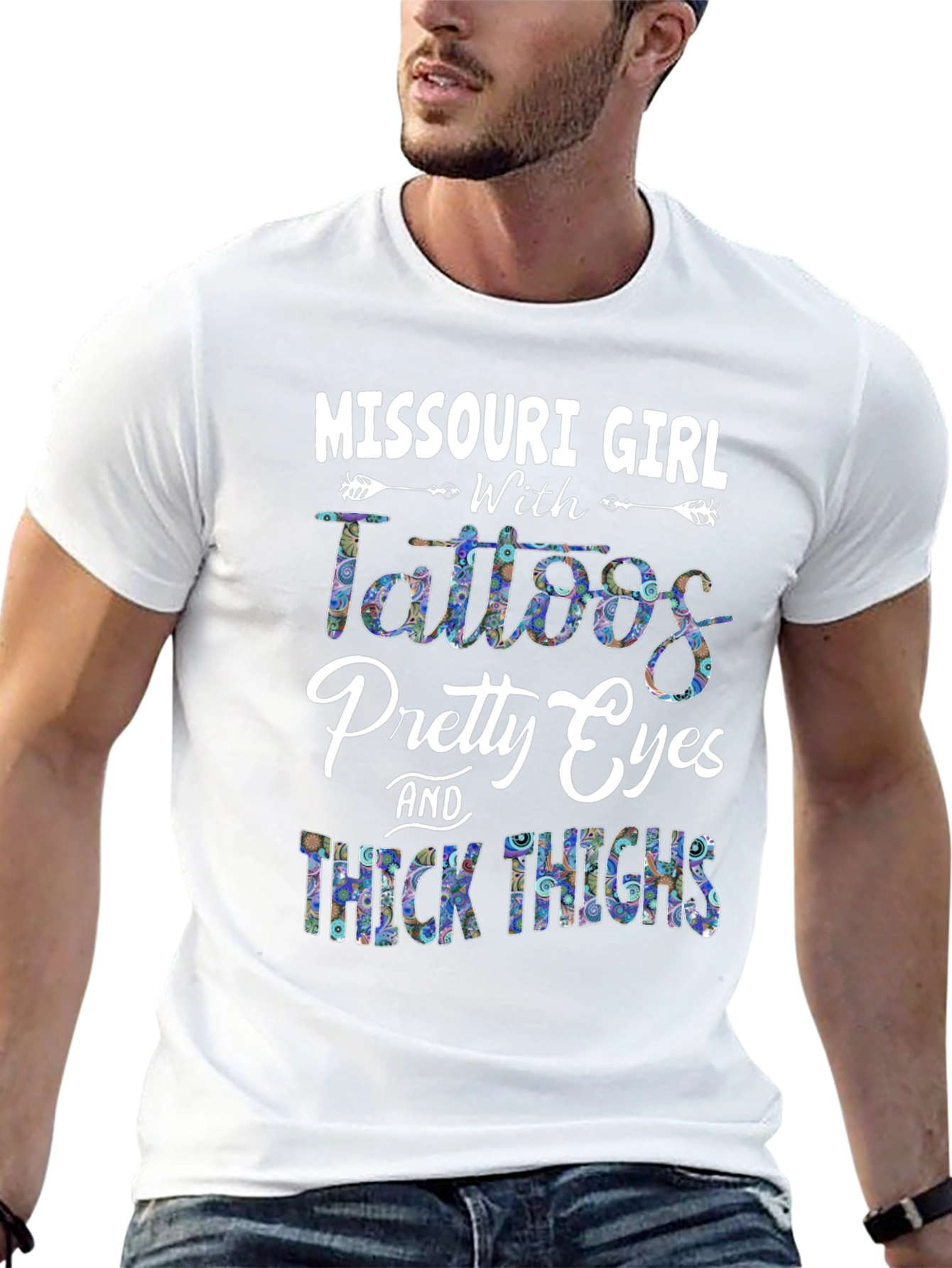 Missouri Girl Tattoos Pretty Eyes & Thick Thighs T-Shirt