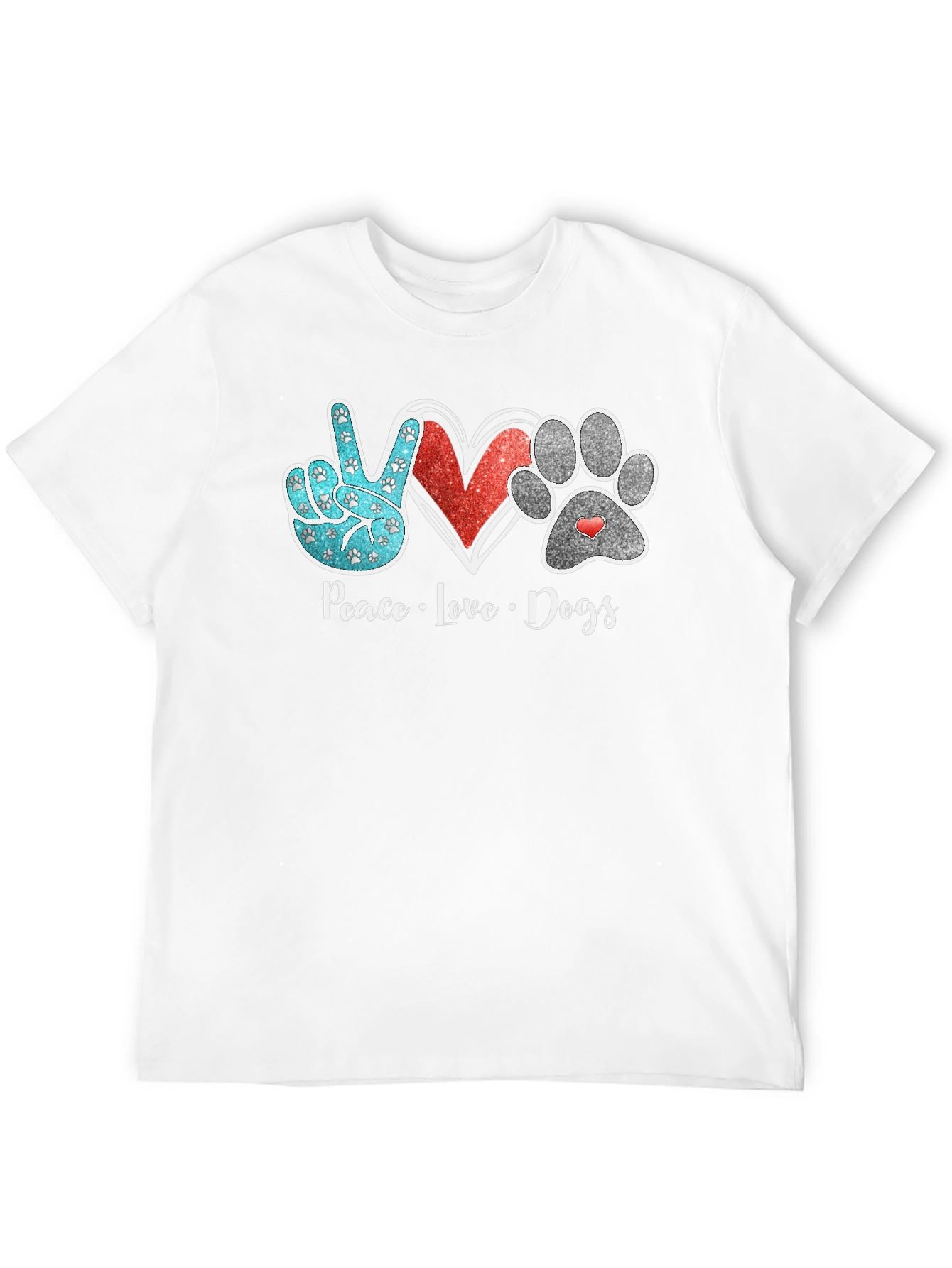 Peace Love Dogs Graphic Tee - Black Unisex T-Shirt