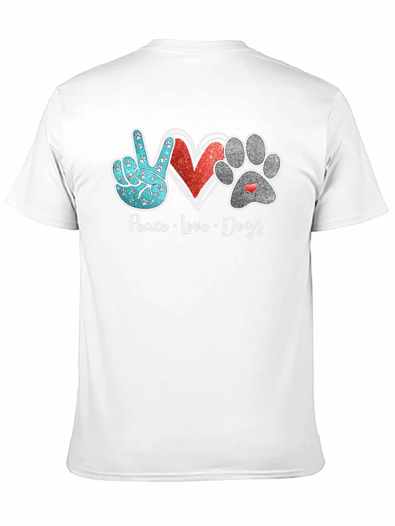 Peace Love Dogs Graphic Tee - Black Unisex T-Shirt