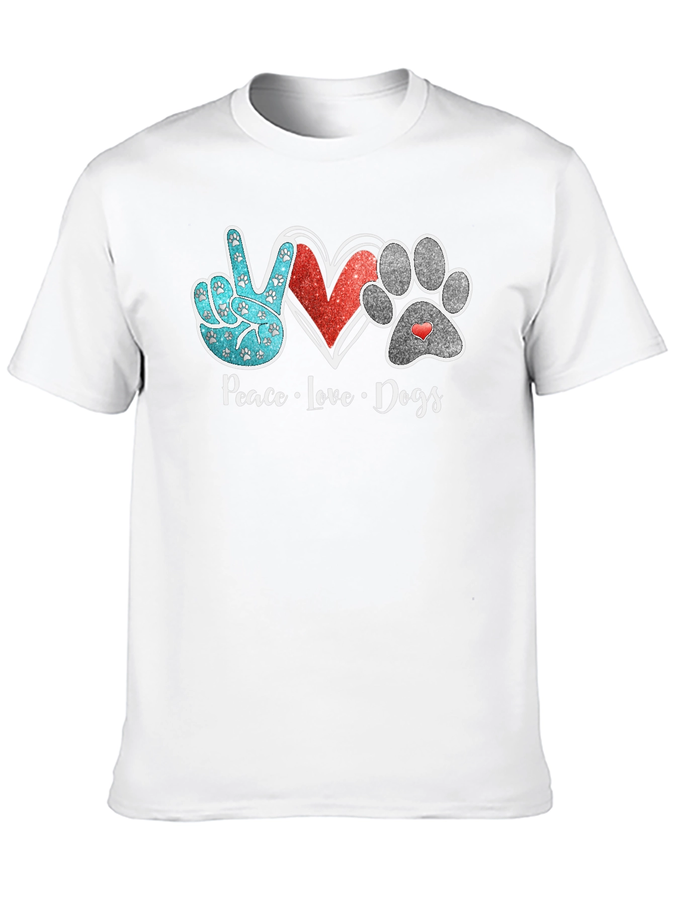 Peace Love Dogs Graphic Tee - Black Unisex T-Shirt