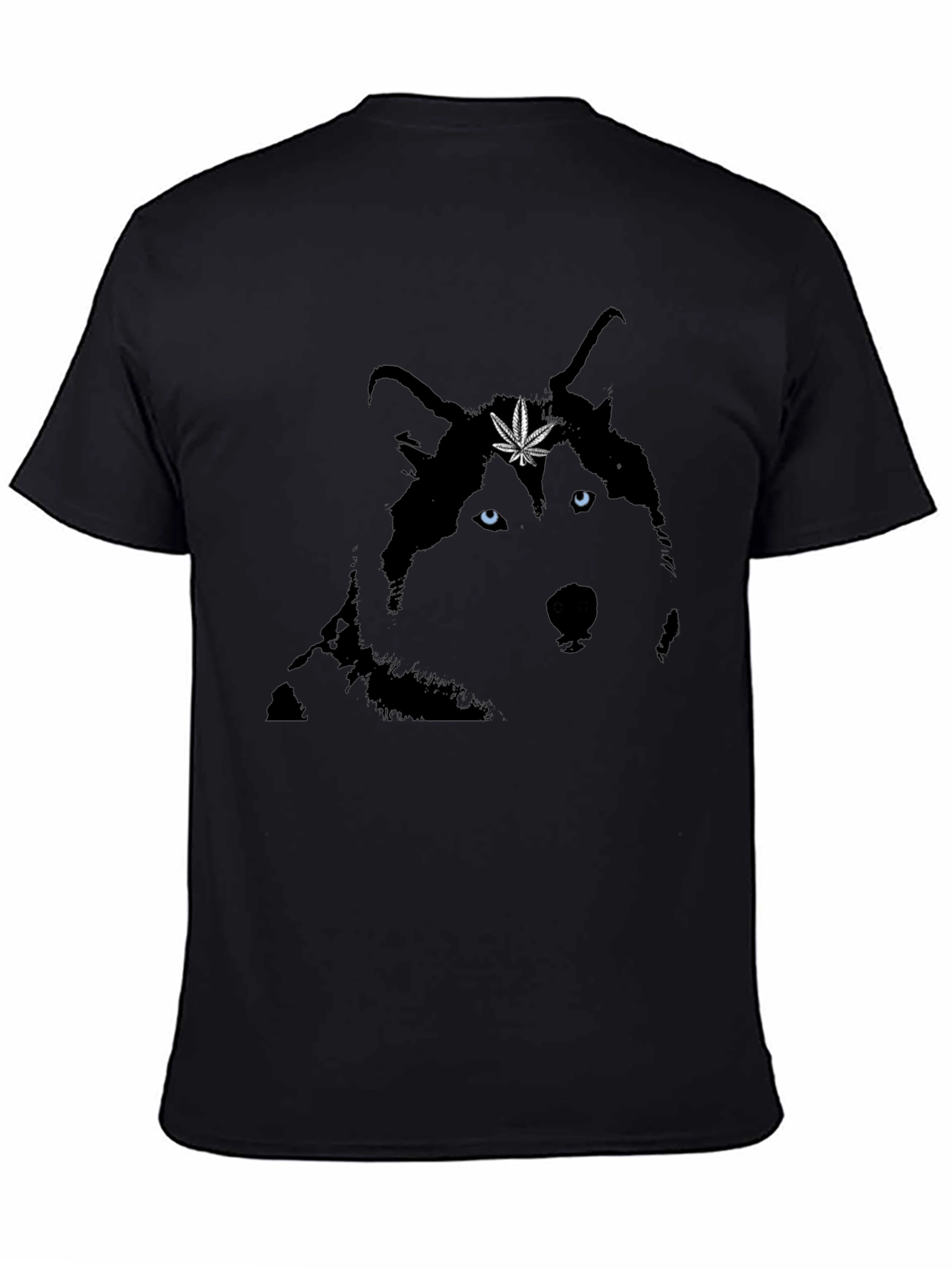 Cool Wolf Graphic Tee - Black Cotton Blend