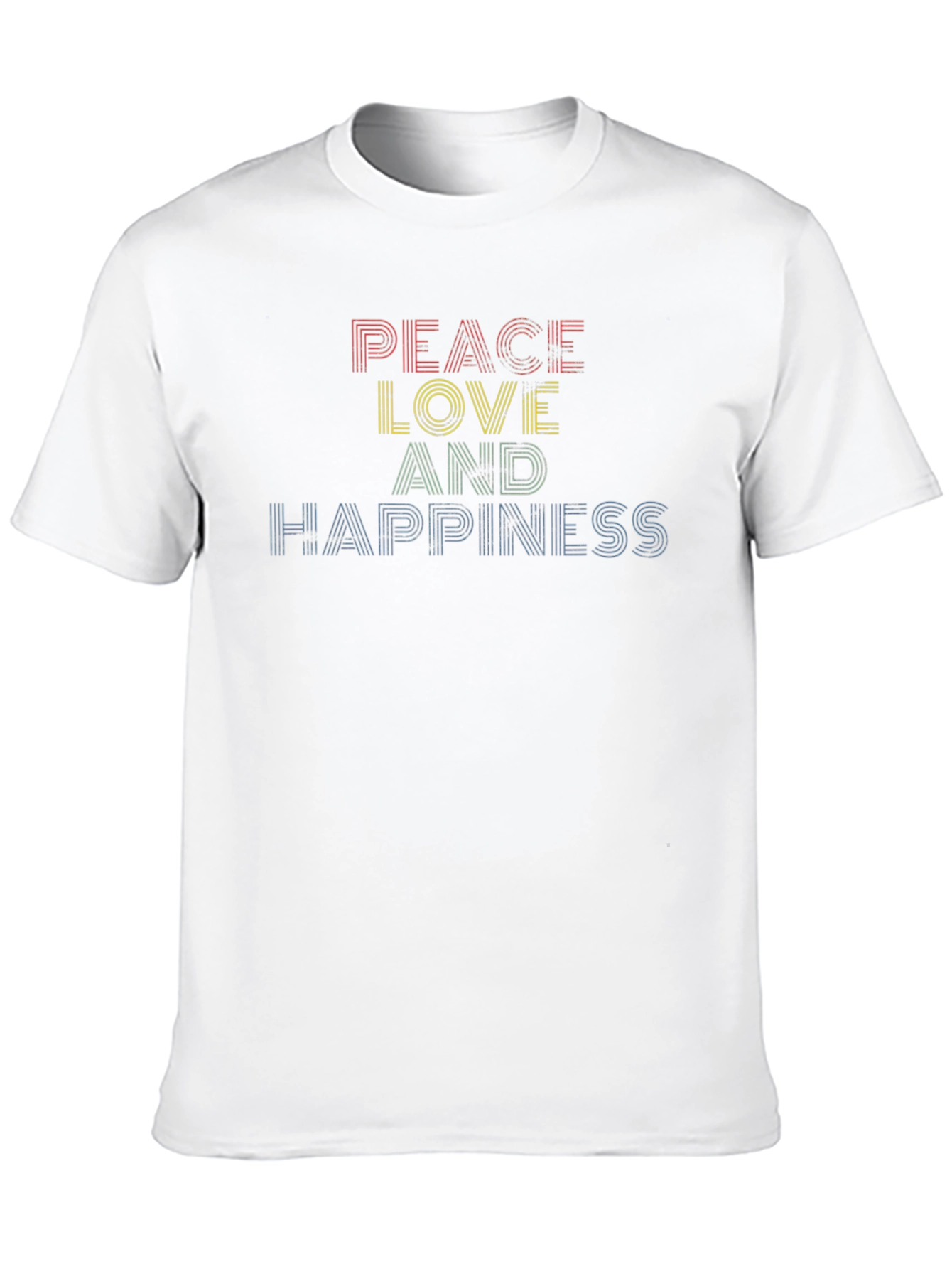 Peace Love Happiness Graphic Tee - Classic Comfort