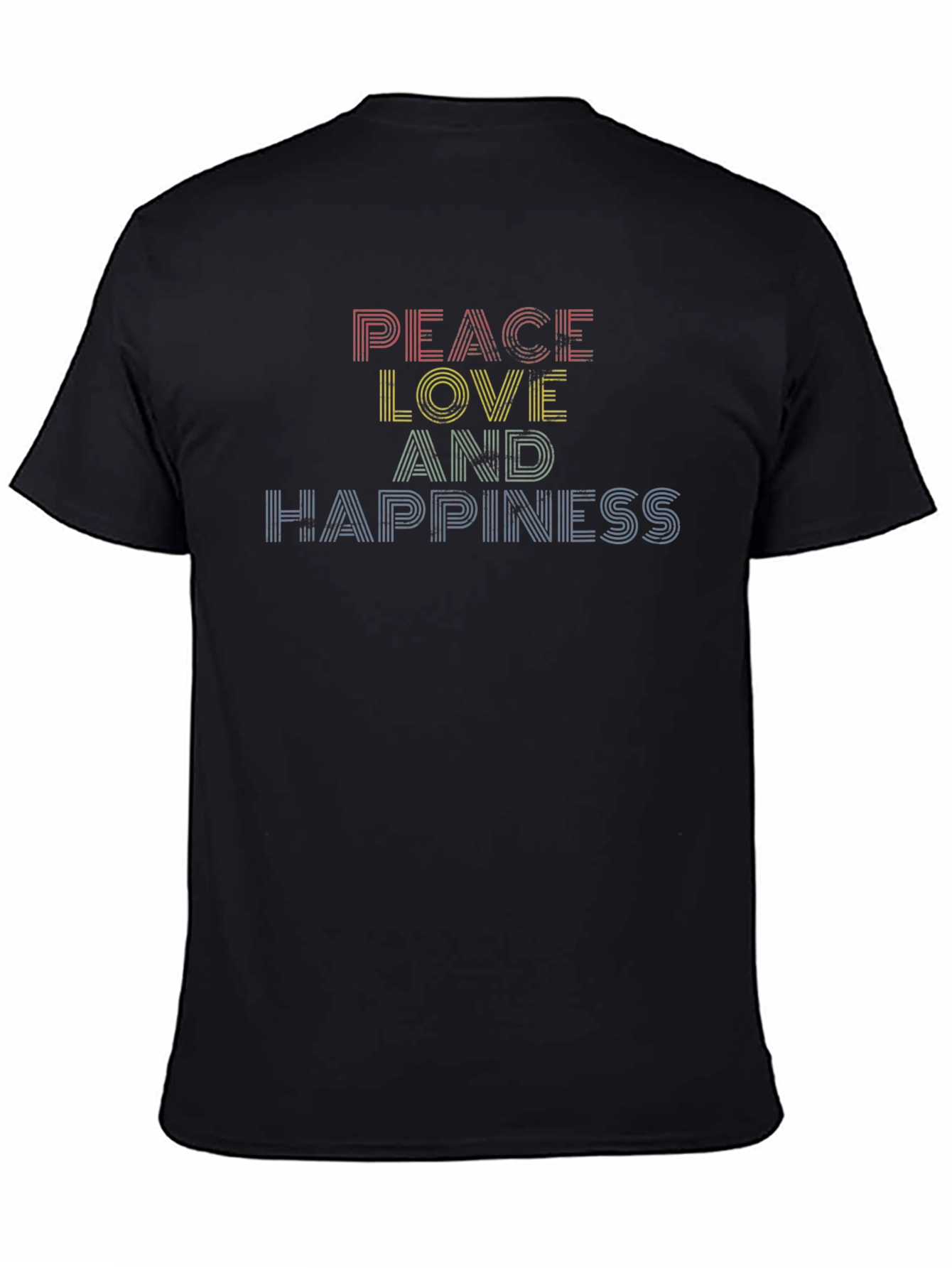 Peace Love Happiness Graphic Tee - Classic Comfort