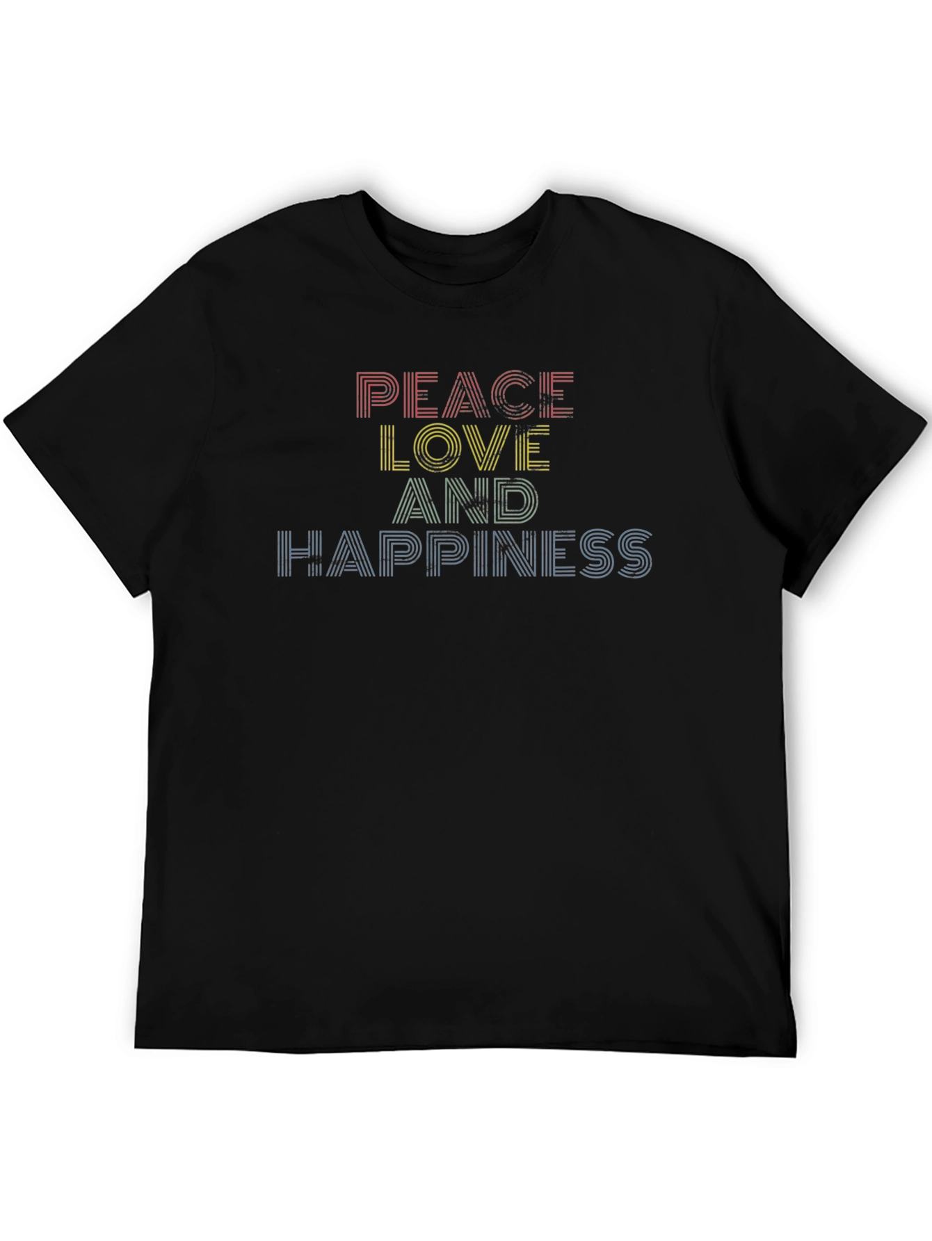 Peace Love Happiness Graphic Tee - Classic Comfort