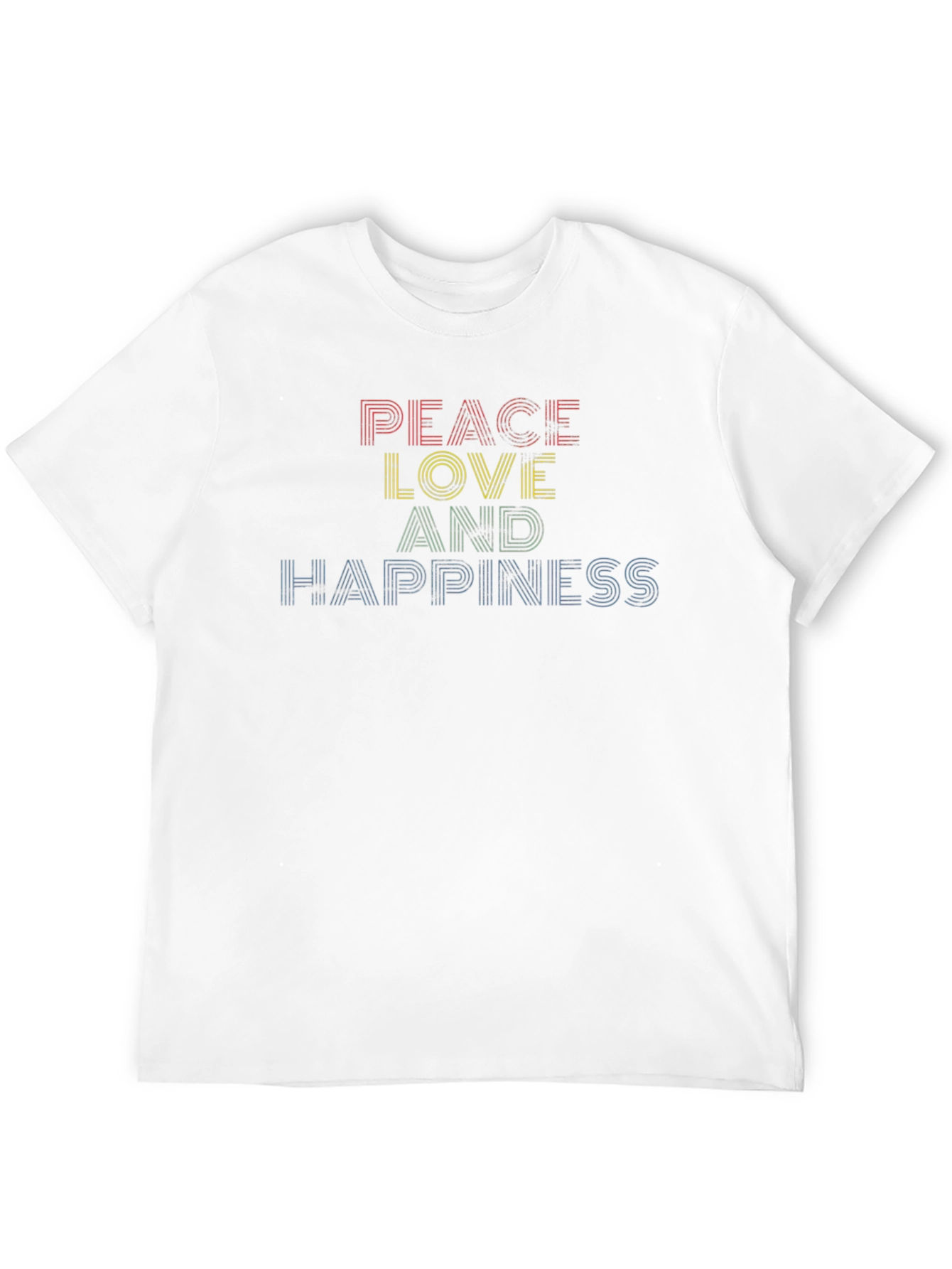 Peace Love Happiness Graphic Tee - Classic Comfort