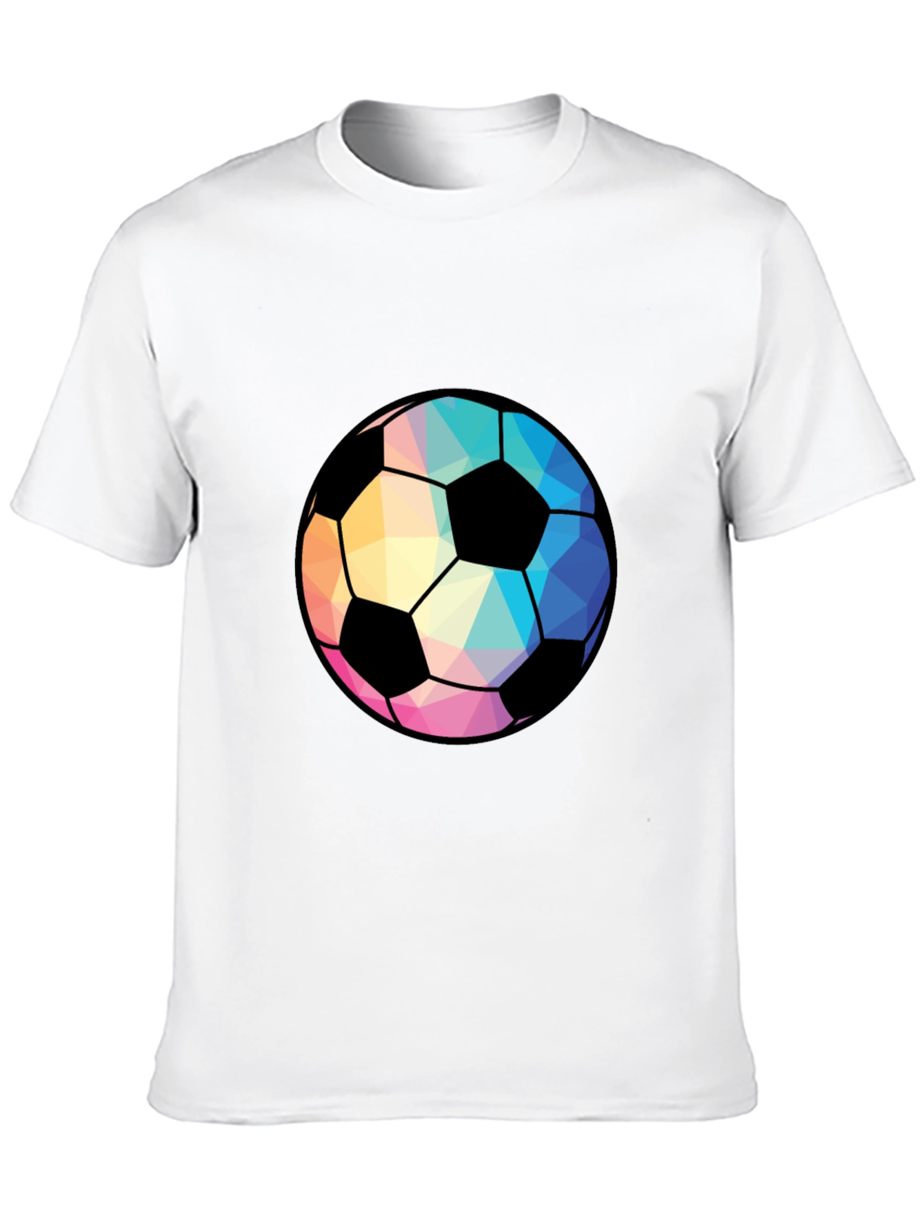 Geometric Soccer Ball Black Tee