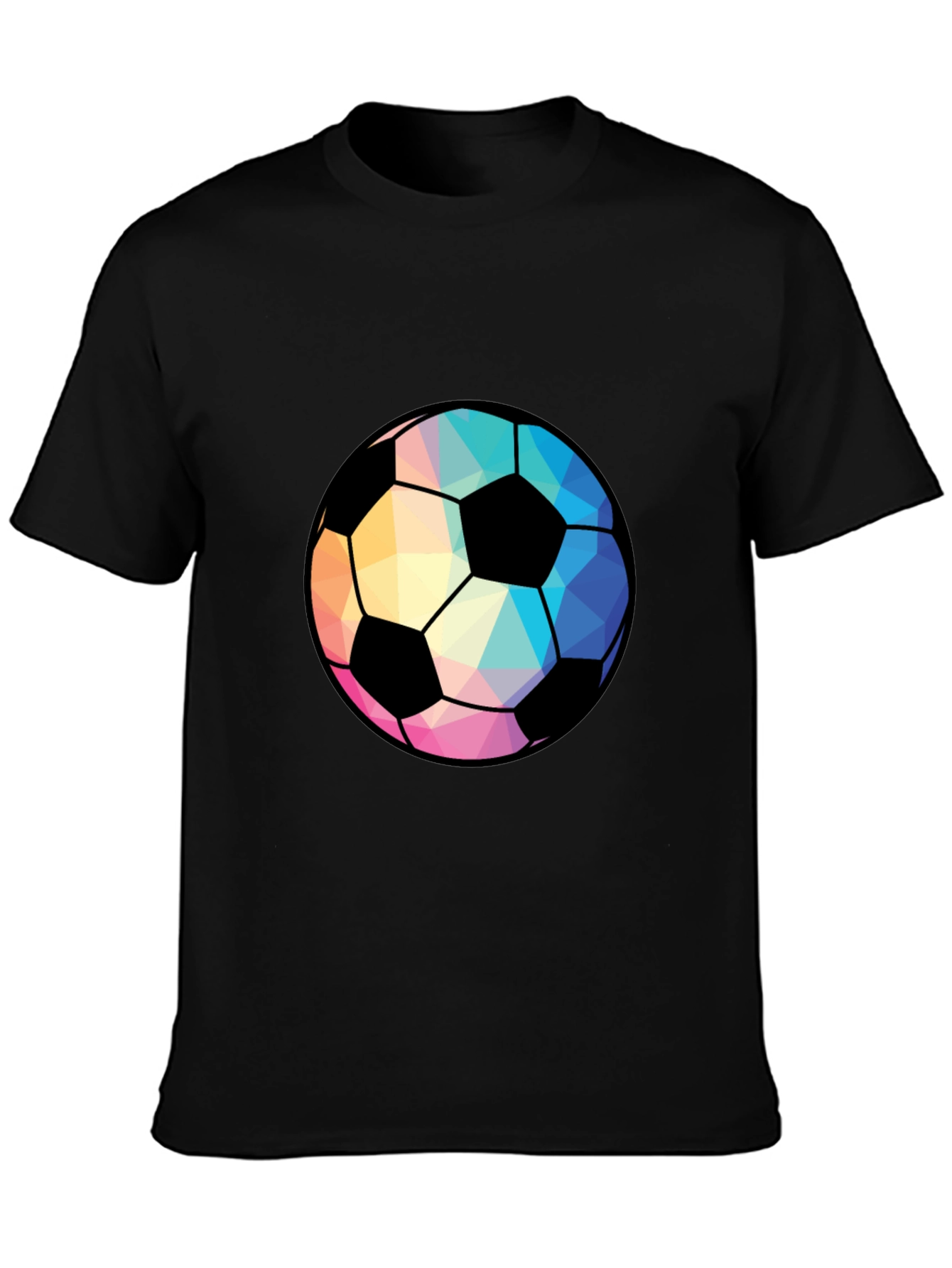 Geometric Soccer Ball Black Tee