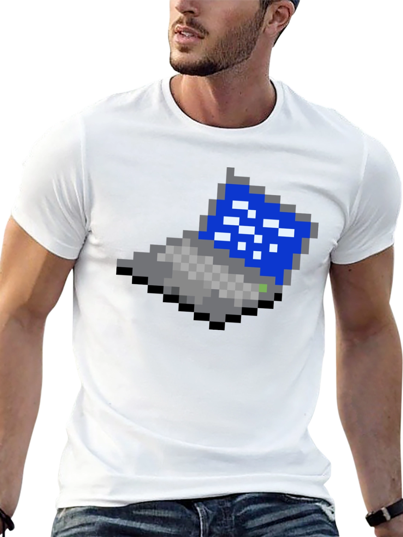 Retro 8-Bit Laptop Graphic T-Shirt