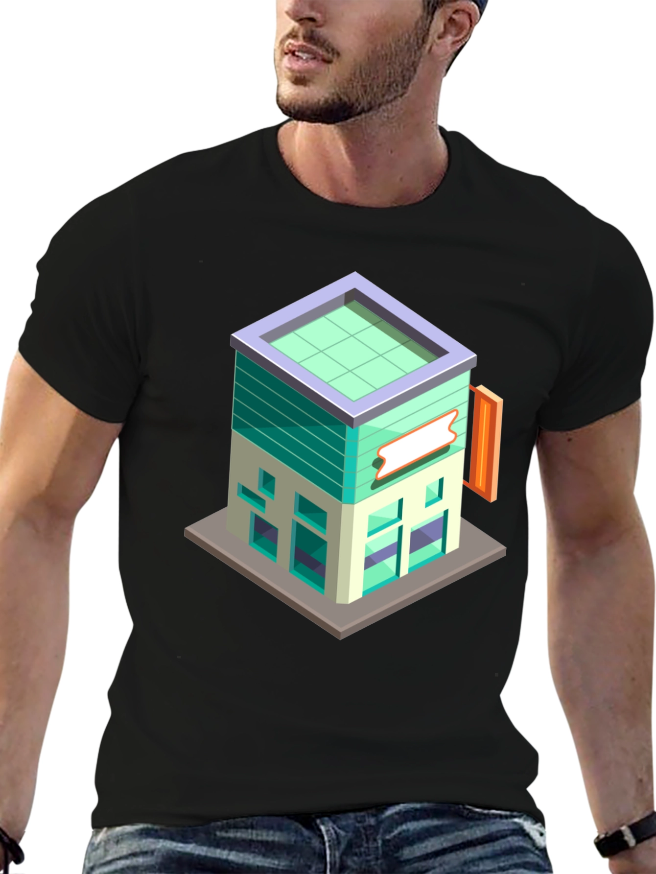 Isometric Building Graphic Tee - Cool Architect T-Shirt