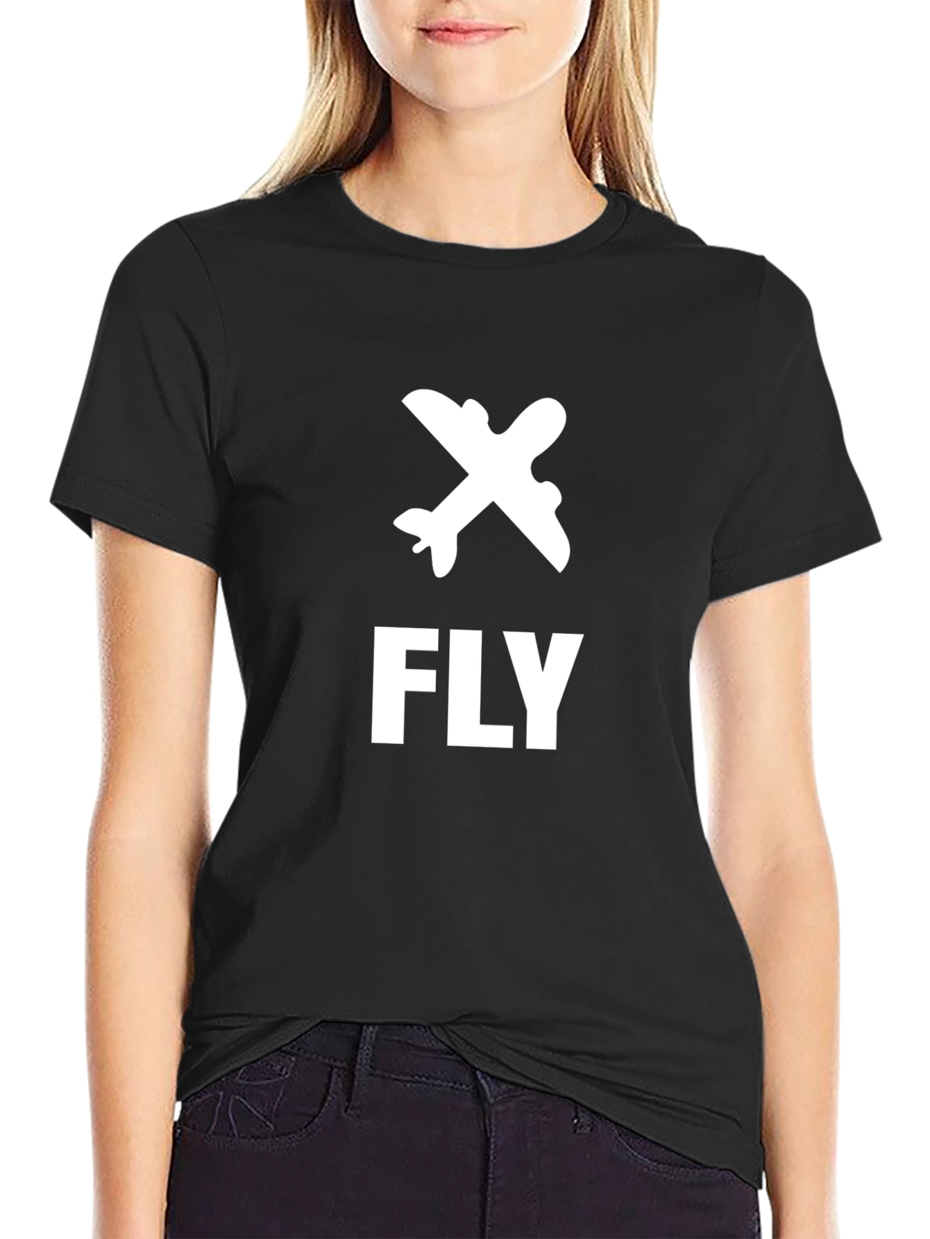 Fly Graphic T-Shirt - Airplane Design