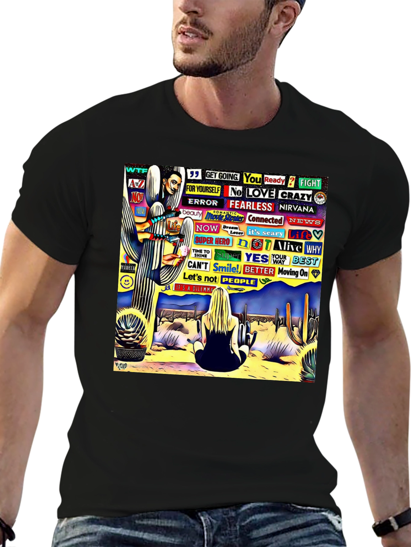 Abstract Desert Scene Graphic Tee