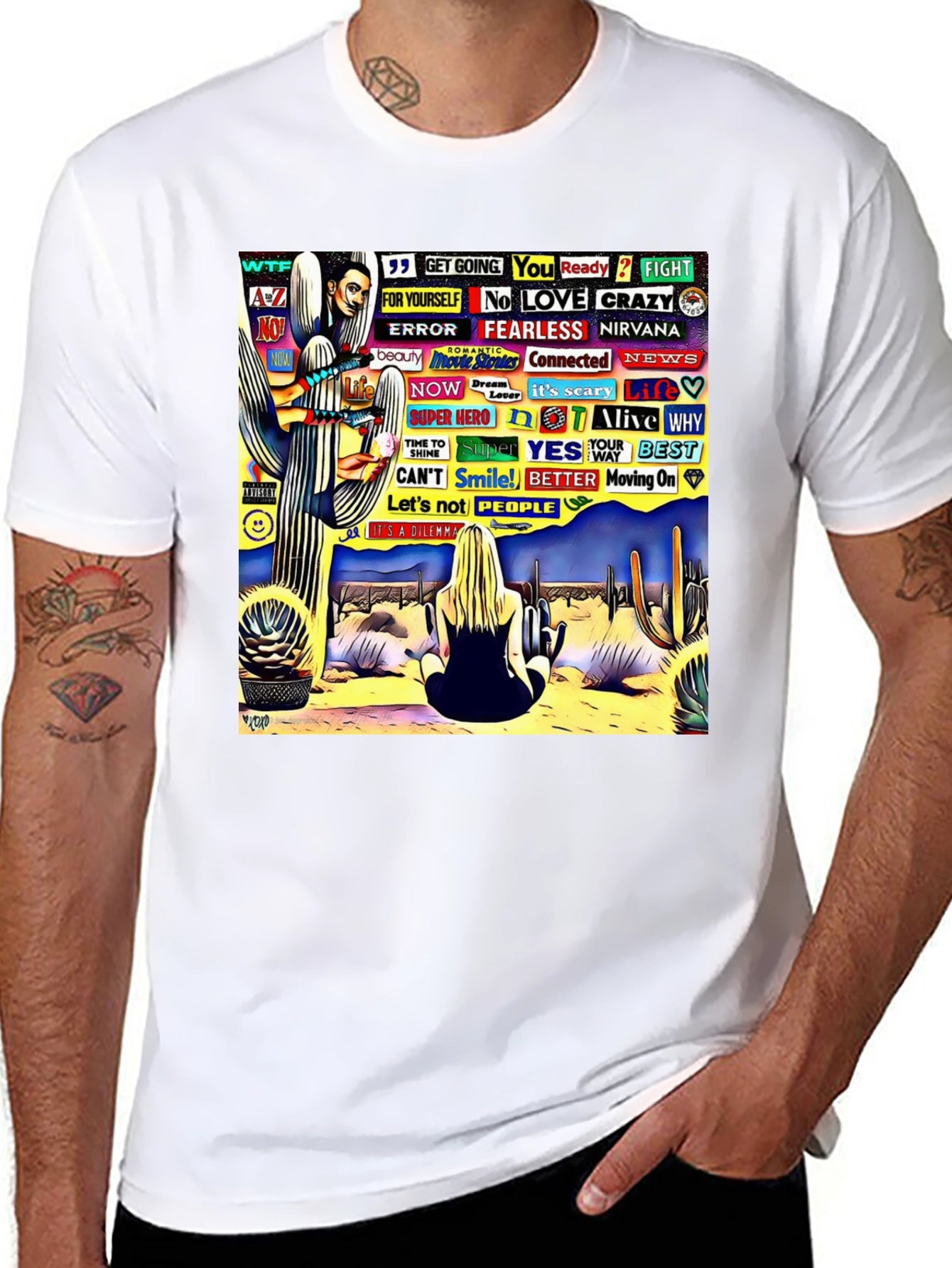 Abstract Desert Scene Graphic Tee