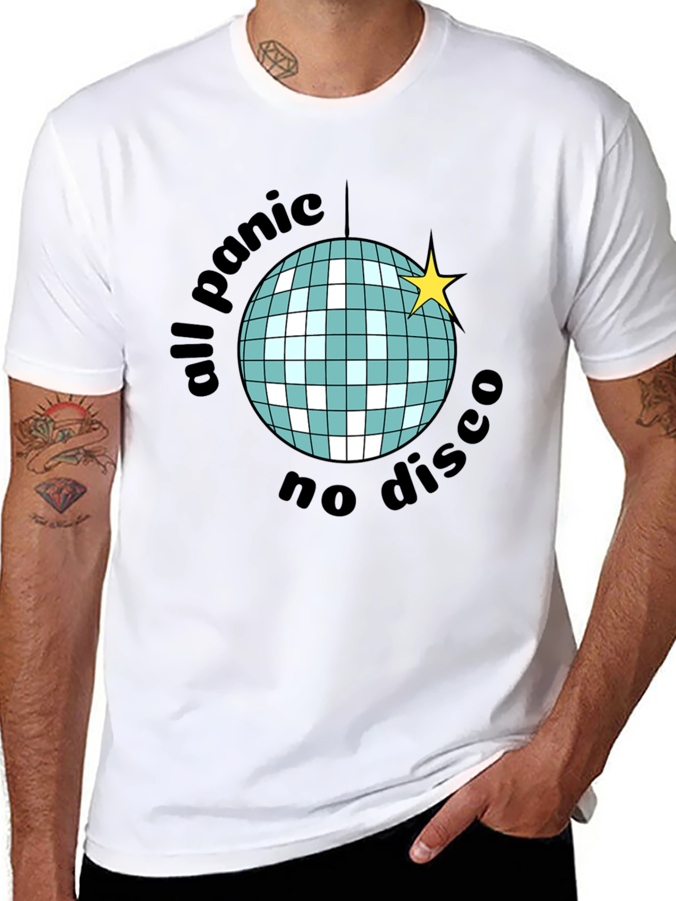 All Panic No Disco T-Shirt - Retro Party Tee