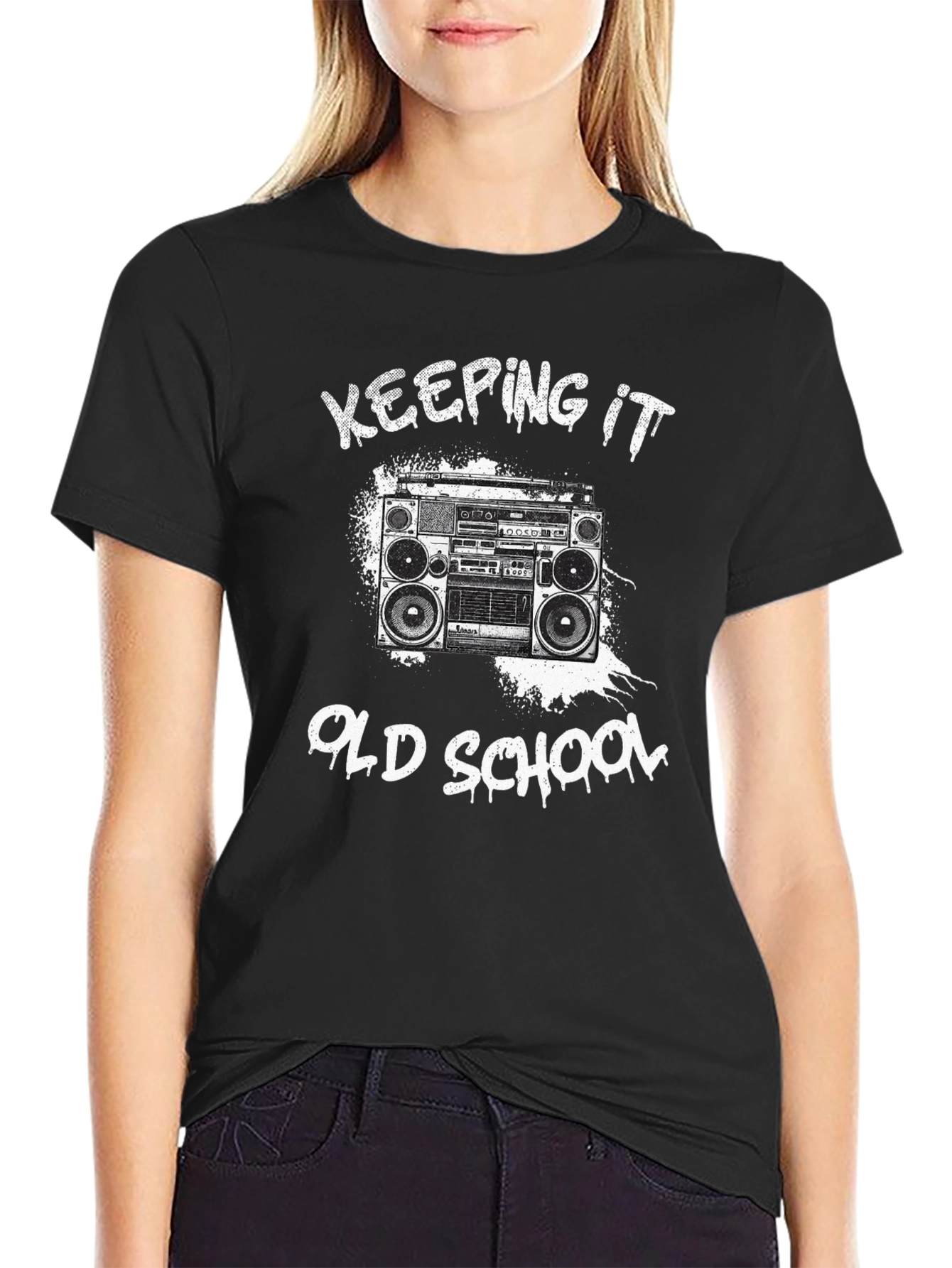 Keeping It Old School Boombox Graphic Tee