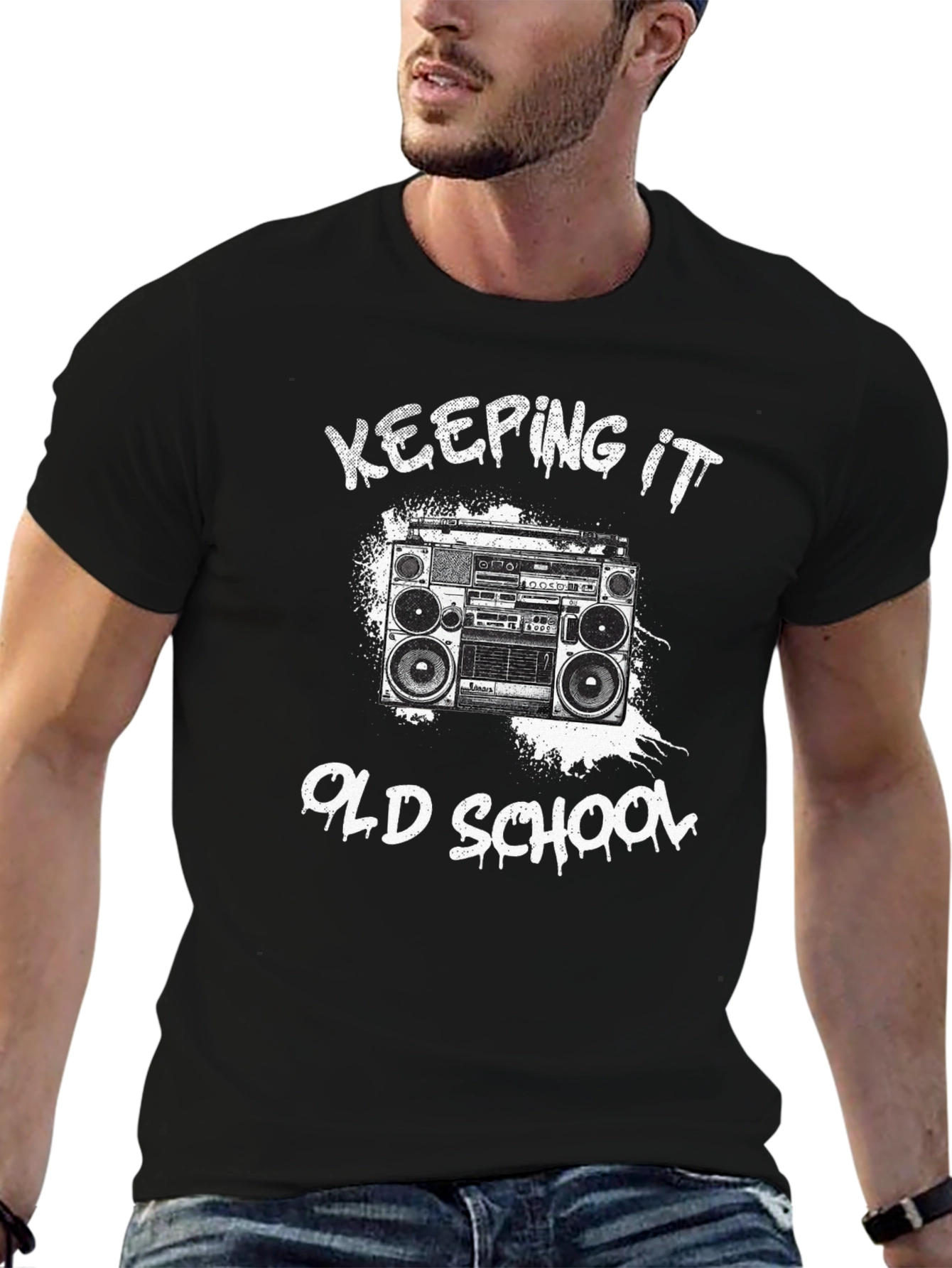 Keeping It Old School Boombox Graphic Tee