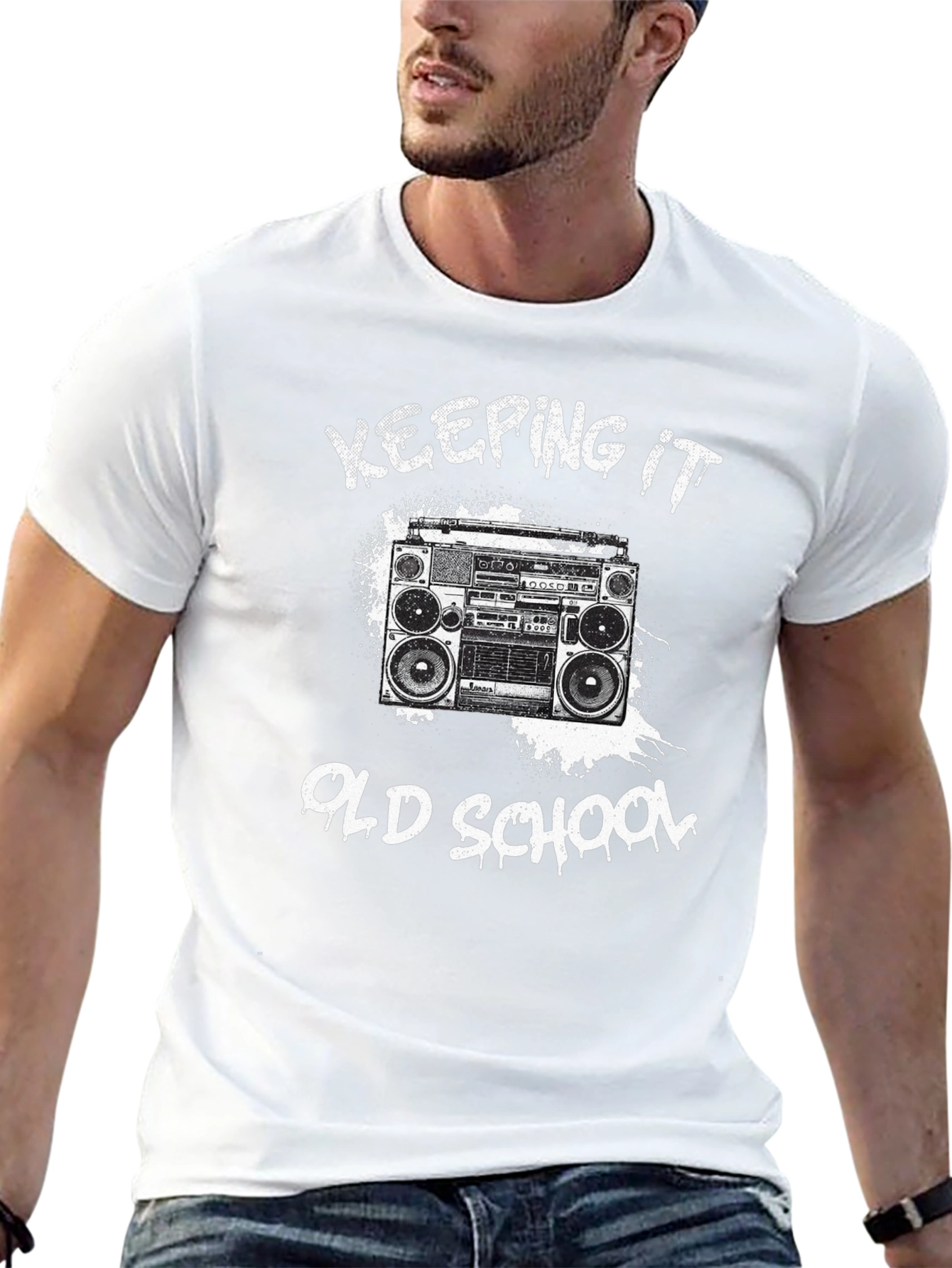 Keeping It Old School Boombox Graphic Tee