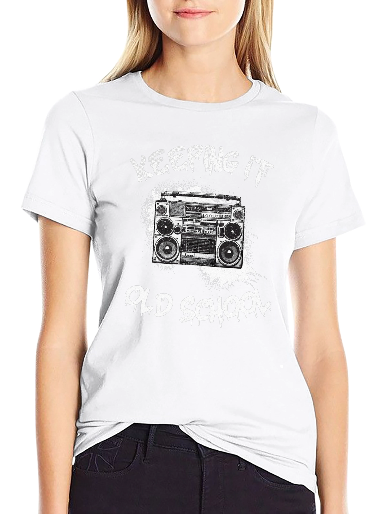 Keeping It Old School Boombox Graphic Tee