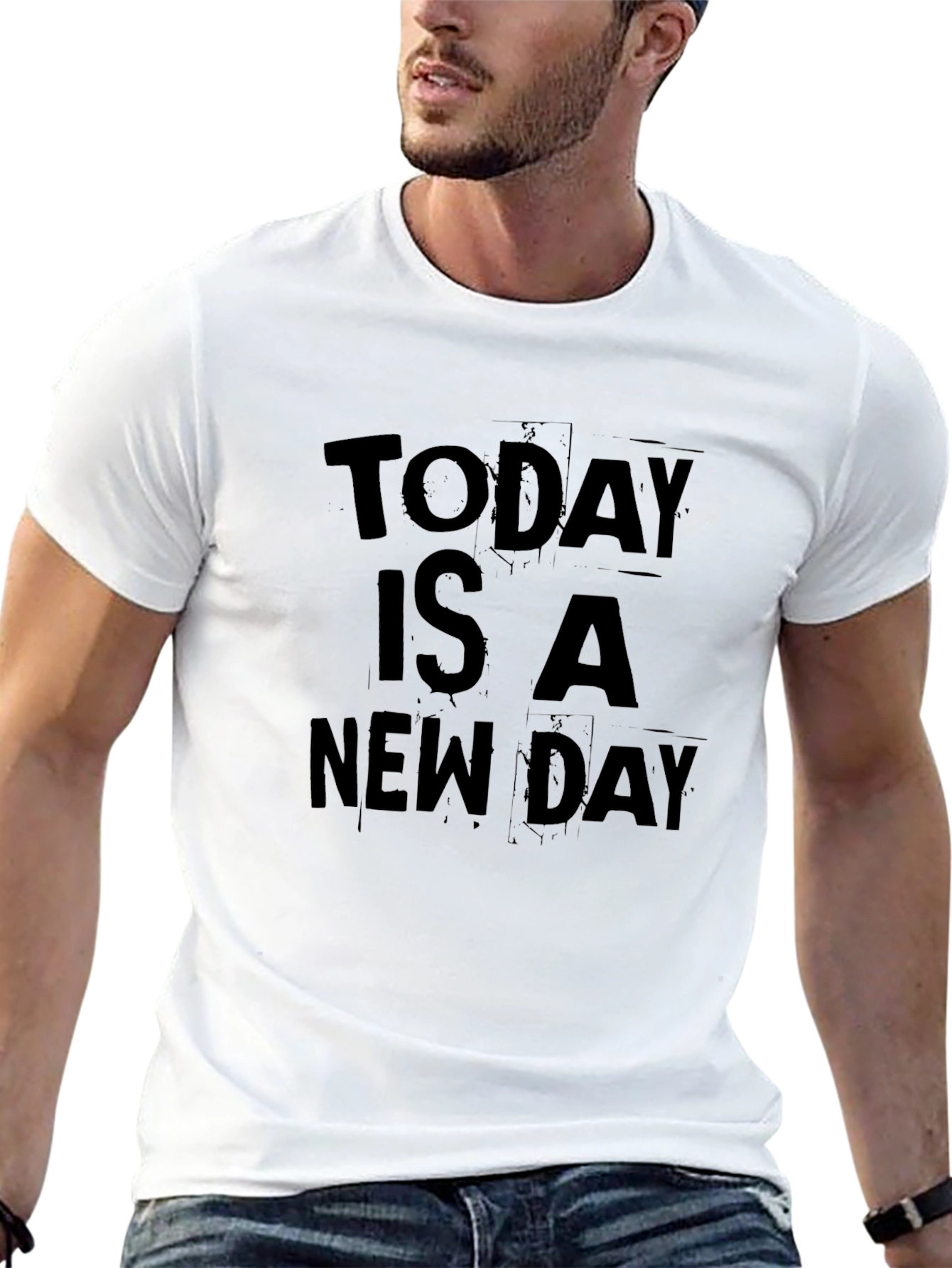 Today Is A New Day Black Graphic T-Shirt