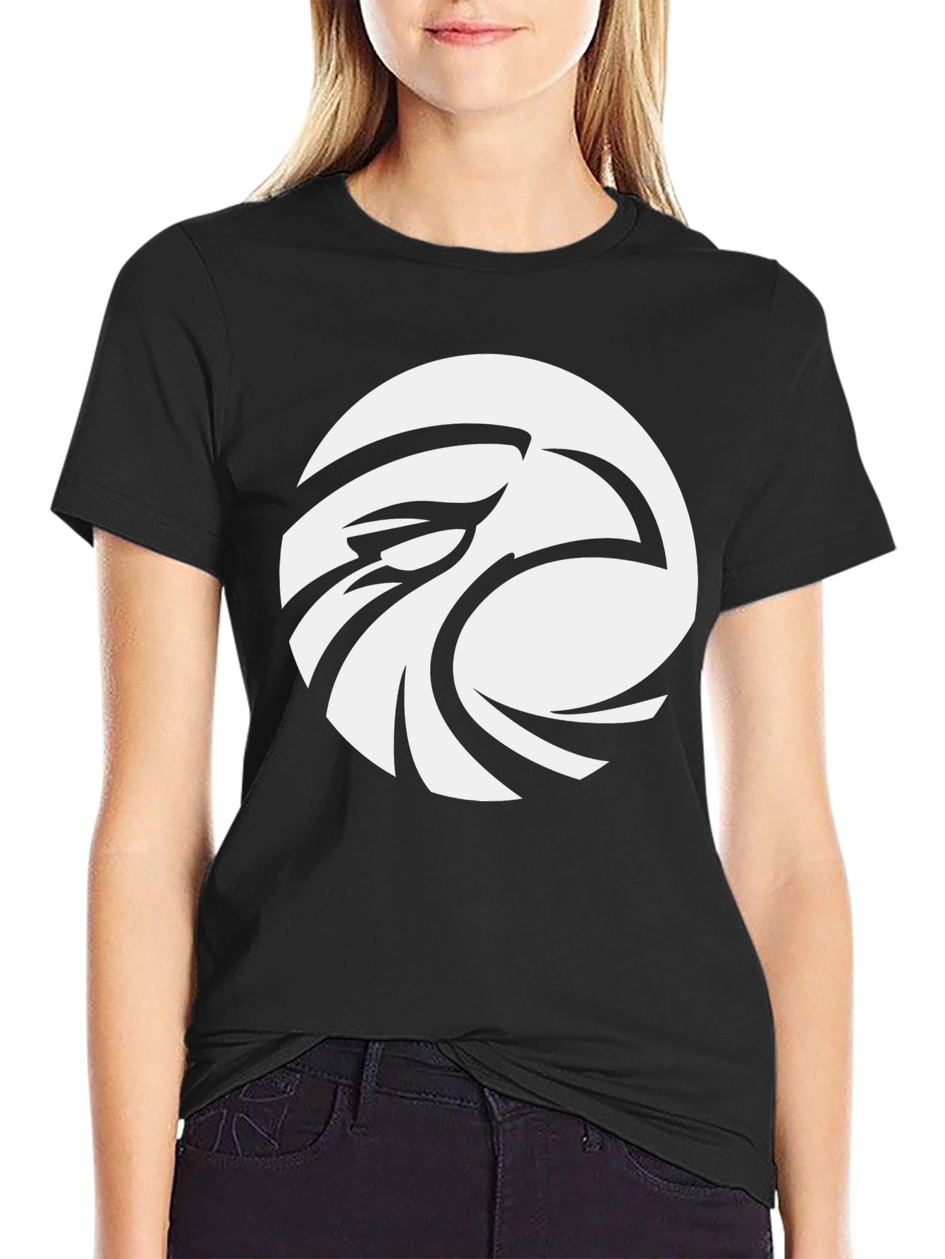 Eagle Eye Graphic Tee - Cool Black Cotton T-Shirt