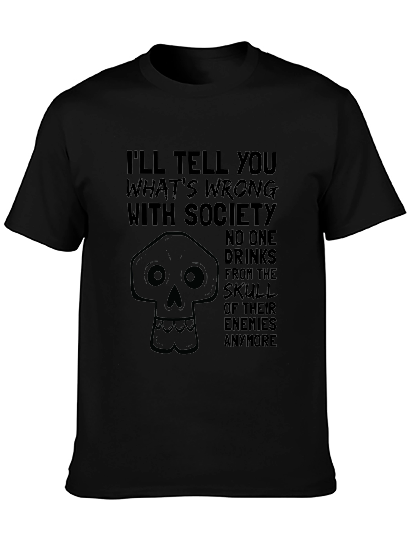 Skull of Enemies Graphic Tee - Black